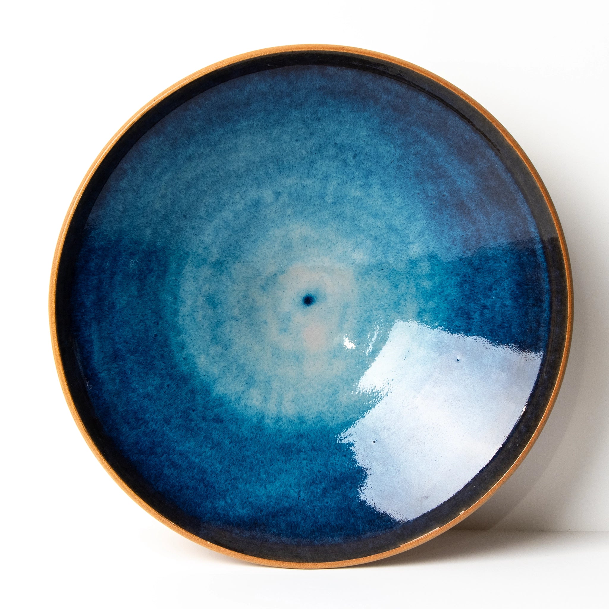 AB Ceramics Serveerschaal Geel Blauw D30 - AB Ceramics