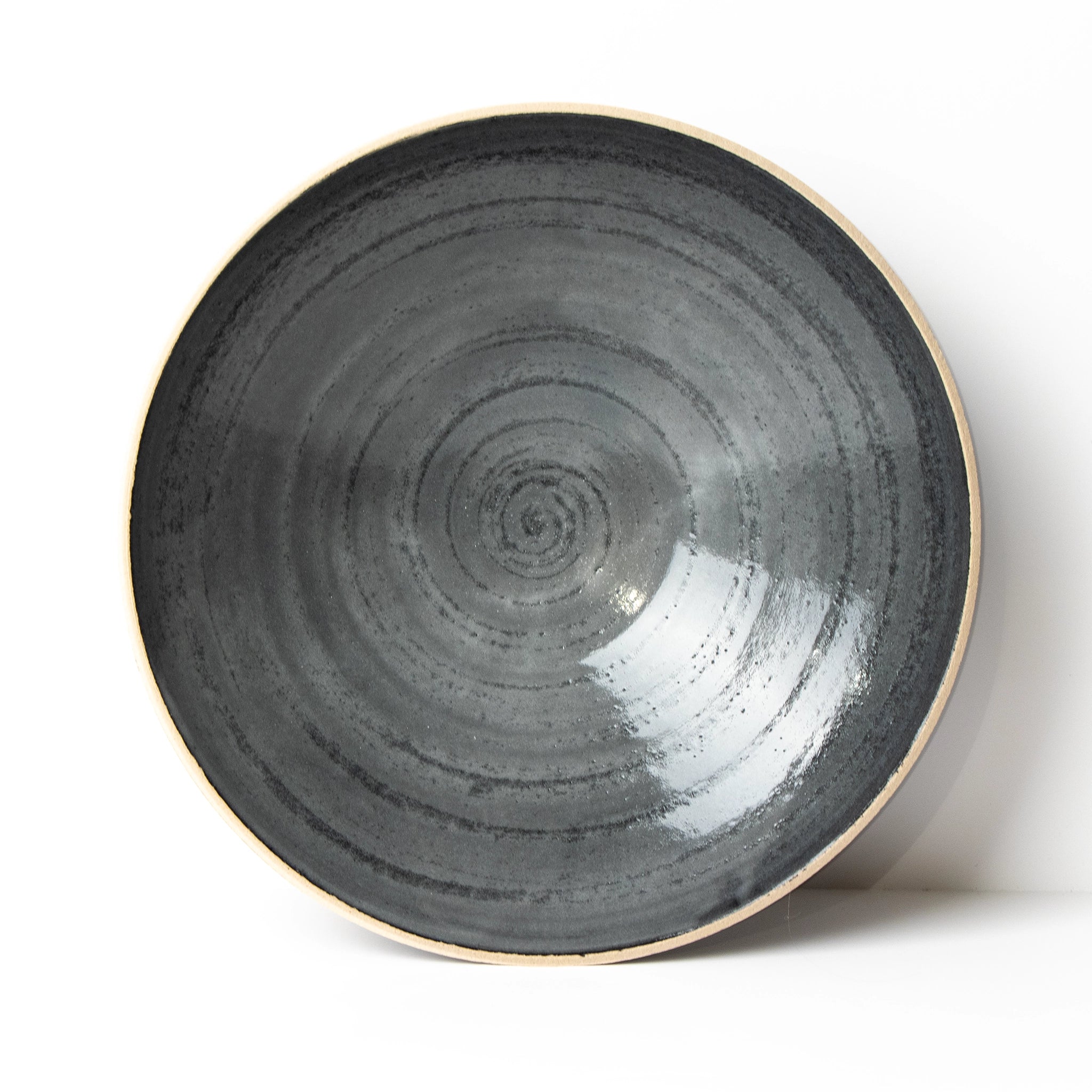 AB Ceramics Serveerschaal Grijs Zwart D28 - AB Ceramics