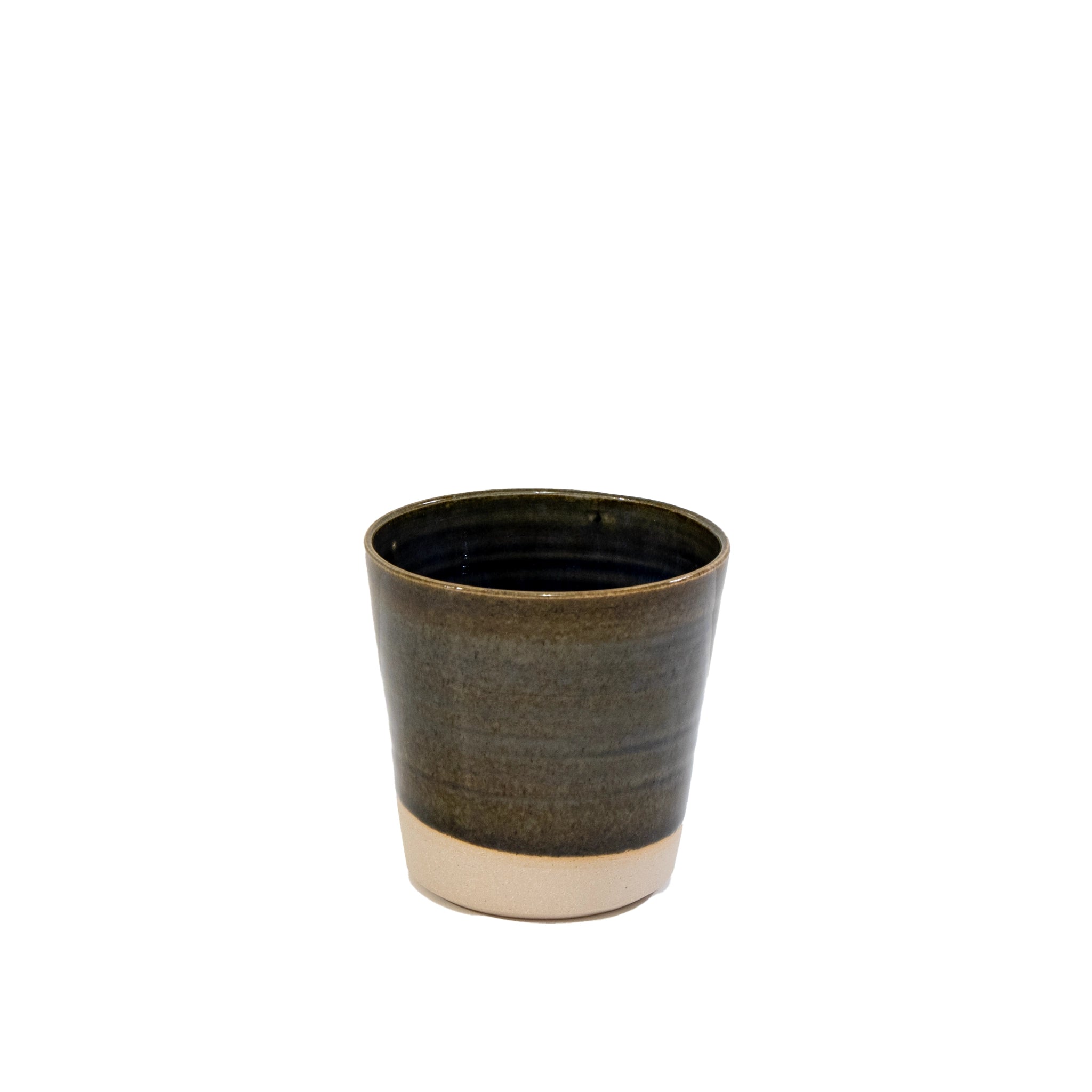 AB Ceramics Beker Wit Blauwbruin - AB Ceramics