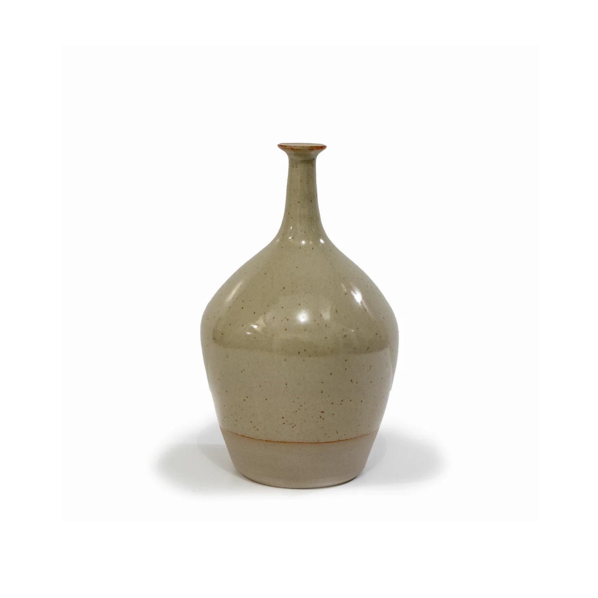 AB Ceramics Vaas Hals Geel Beige H18,5 - AB Ceramics