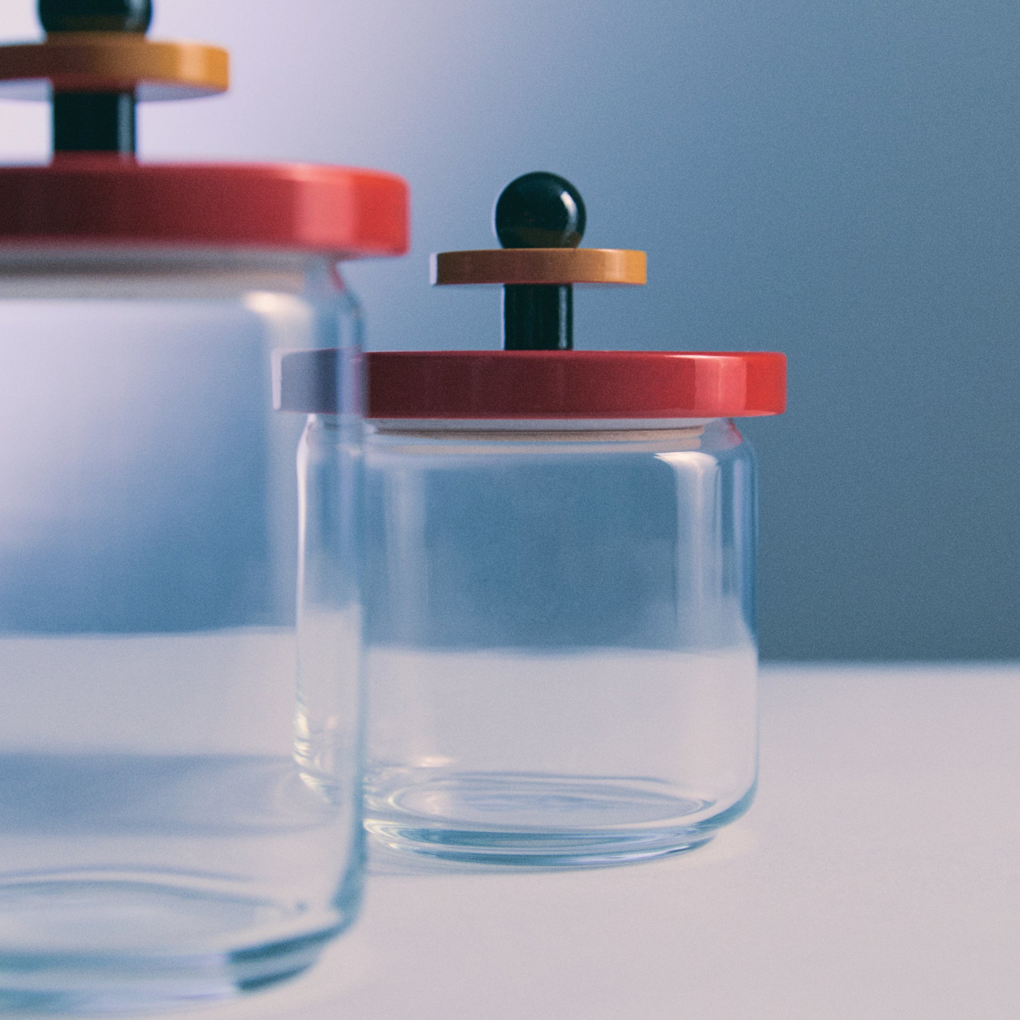 Alessi Twergi Voorraadpot Rood Zwart Geel 75 cl - Alessi