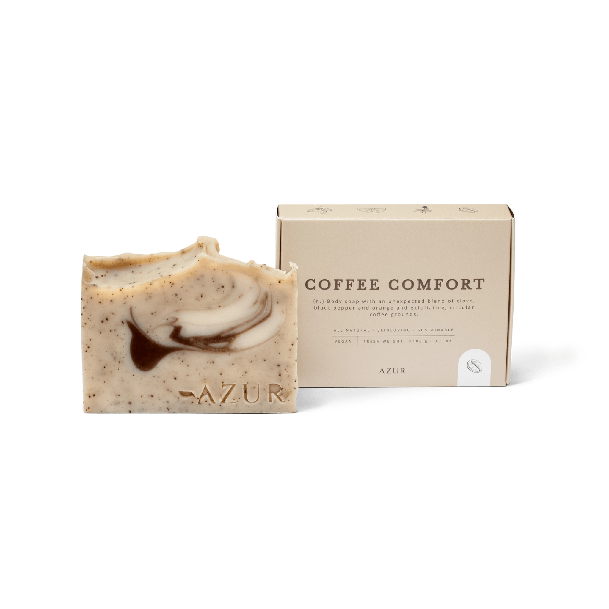 Azur Coffee Comfort Natuurlijke Zeep Bar - Azur