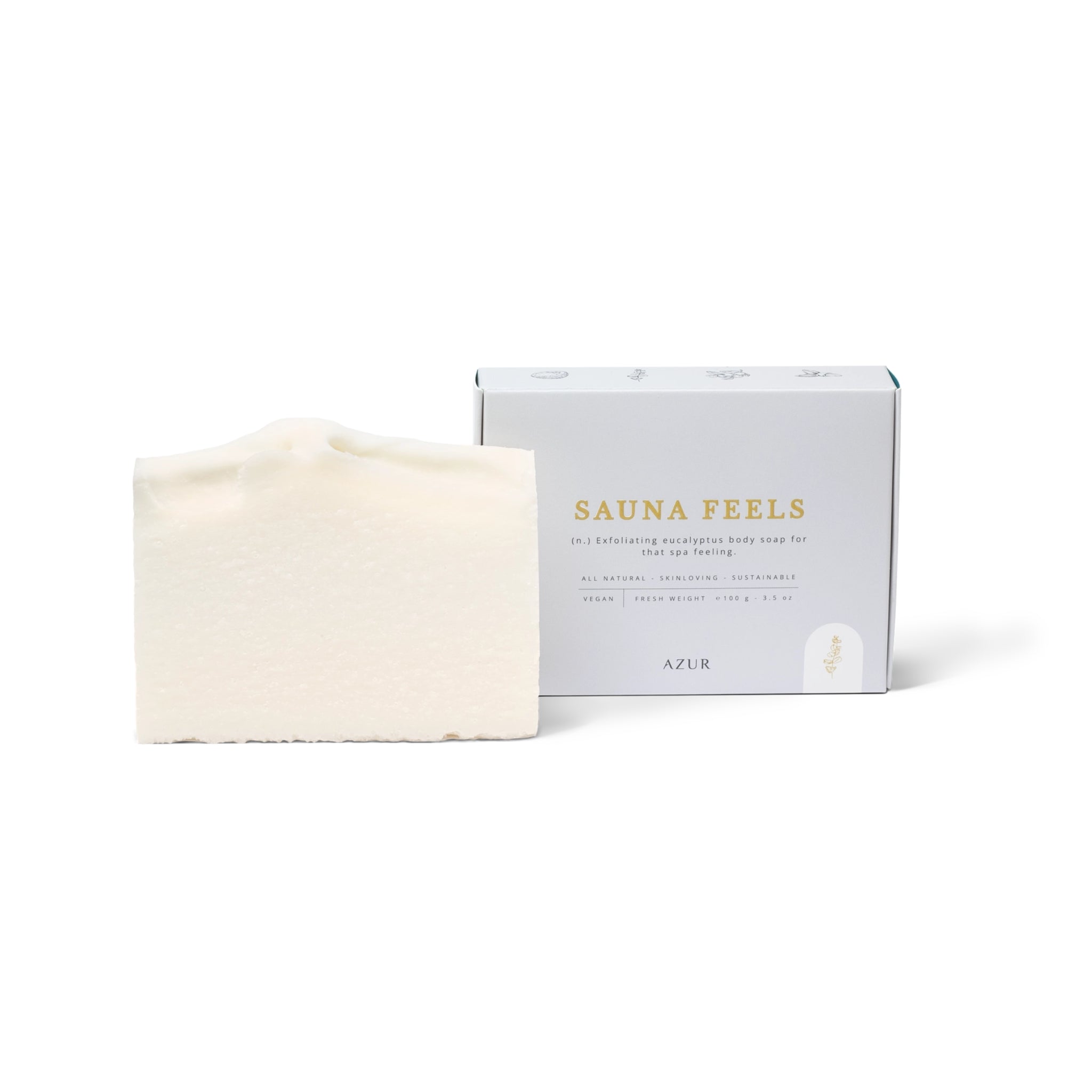 Azur Sauna Feels Natuurlijke Scrub Zeep Bar - Azur