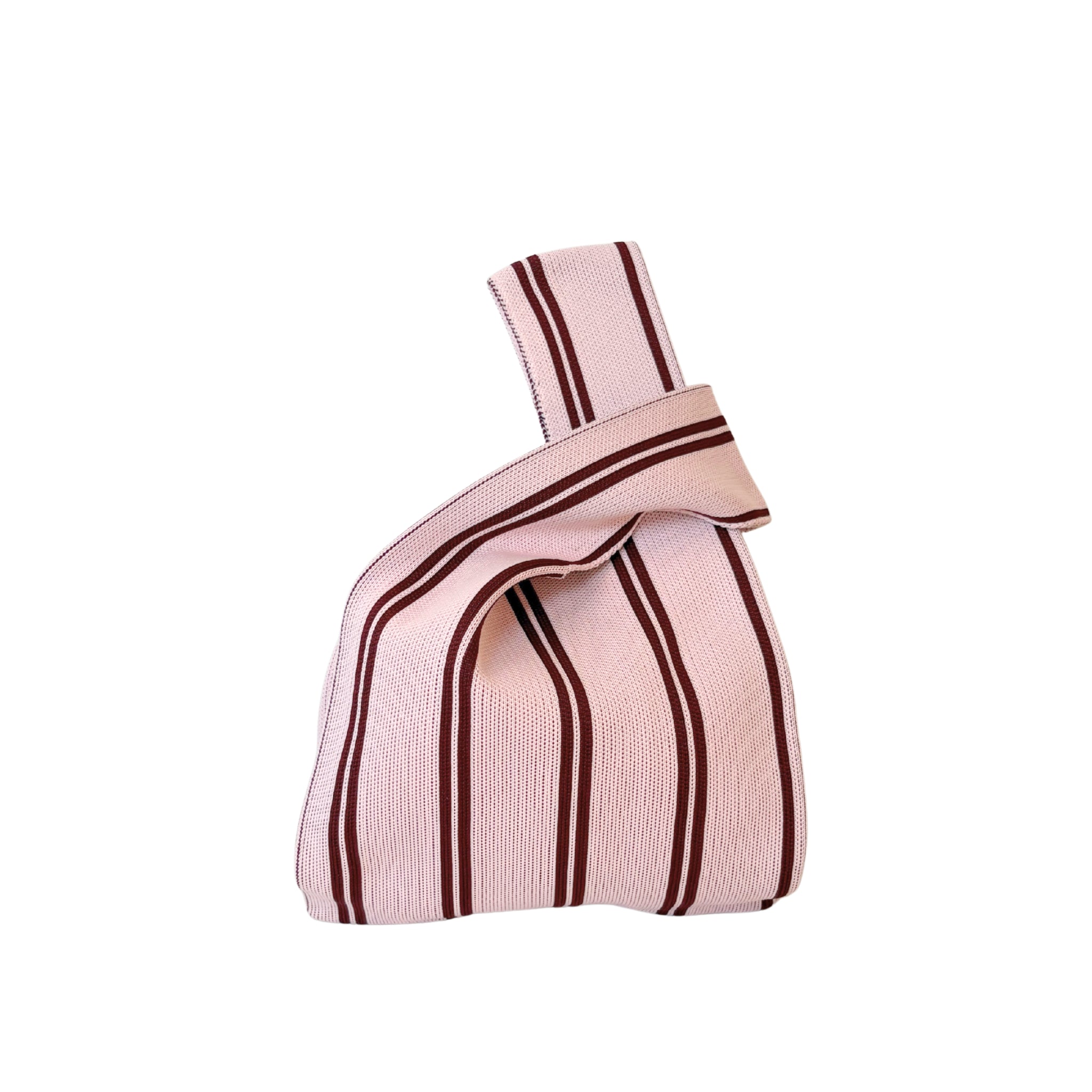 De Caro Antwerp Handtas Double Dash 2.0 Roland Larose is een compacte, stoffen geweven tas met een geknoopt handvat, witte basis en donkerrode verticale strepen - stijlvol en veelzijdig voor elke gelegenheid.