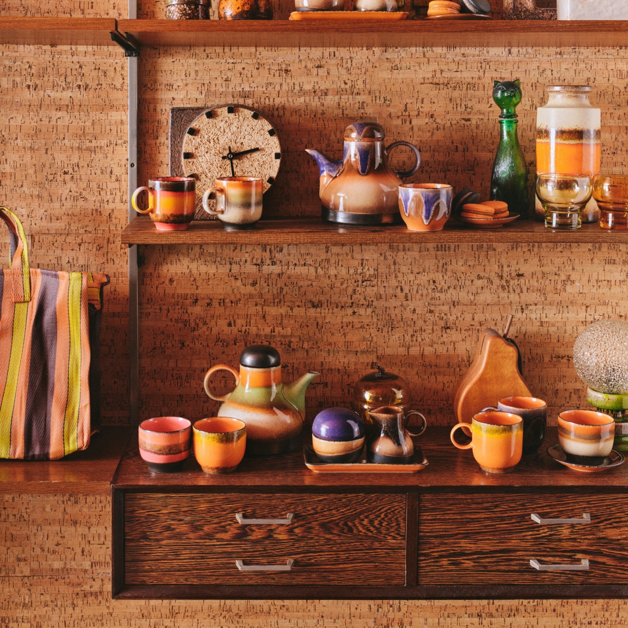 HK Living 70s Ceramics Koffiekop Java 4 st. - HK Living