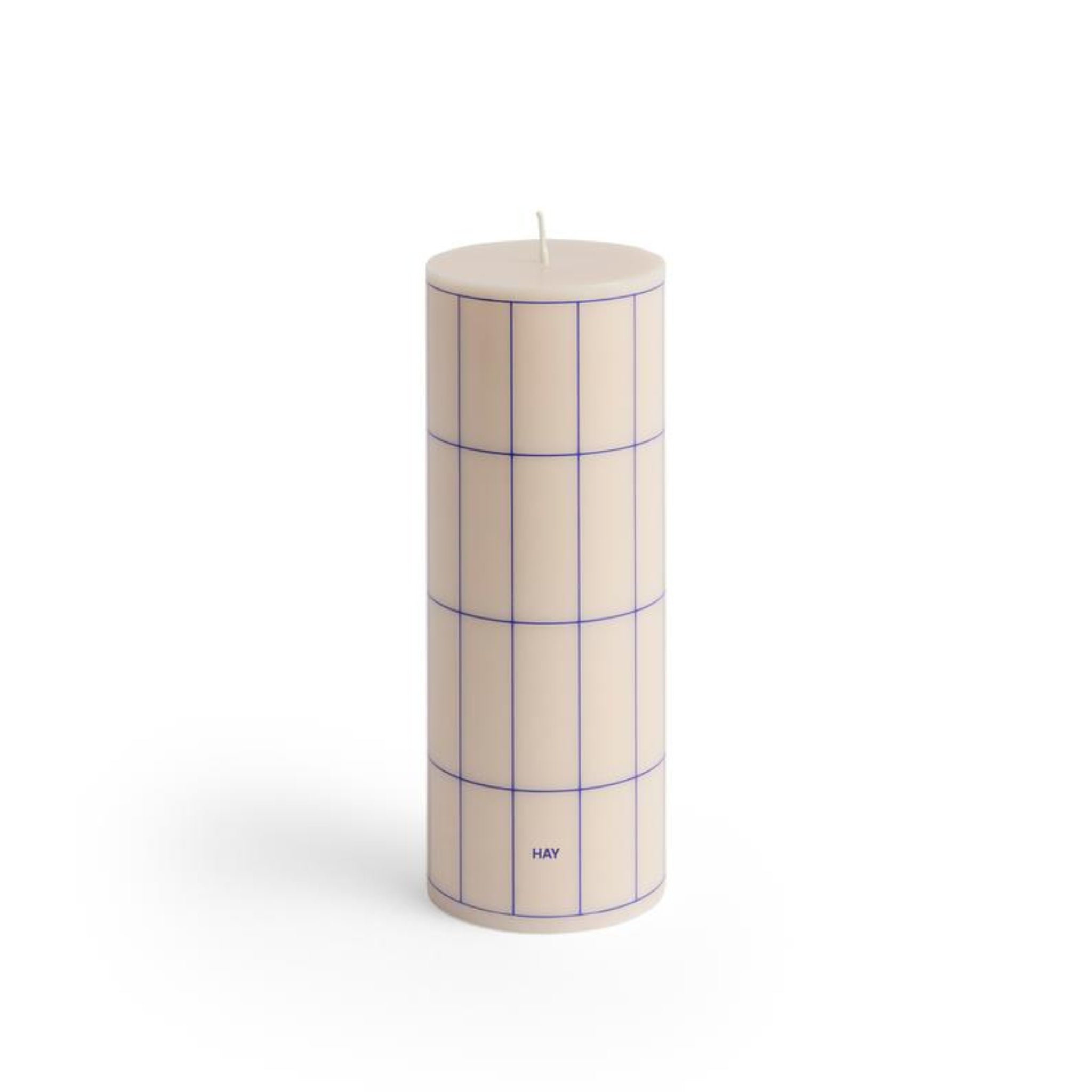 Hay Column Kaars Off - White Blauw Check Grid H20 - Hay