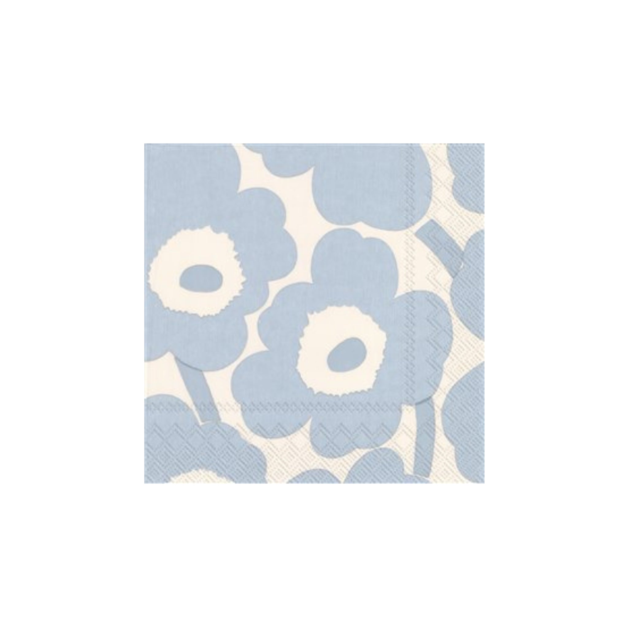 Ihr Papieren Servetten Marimekko Unikko Creme Lichtblauw 33/33 - Ihr