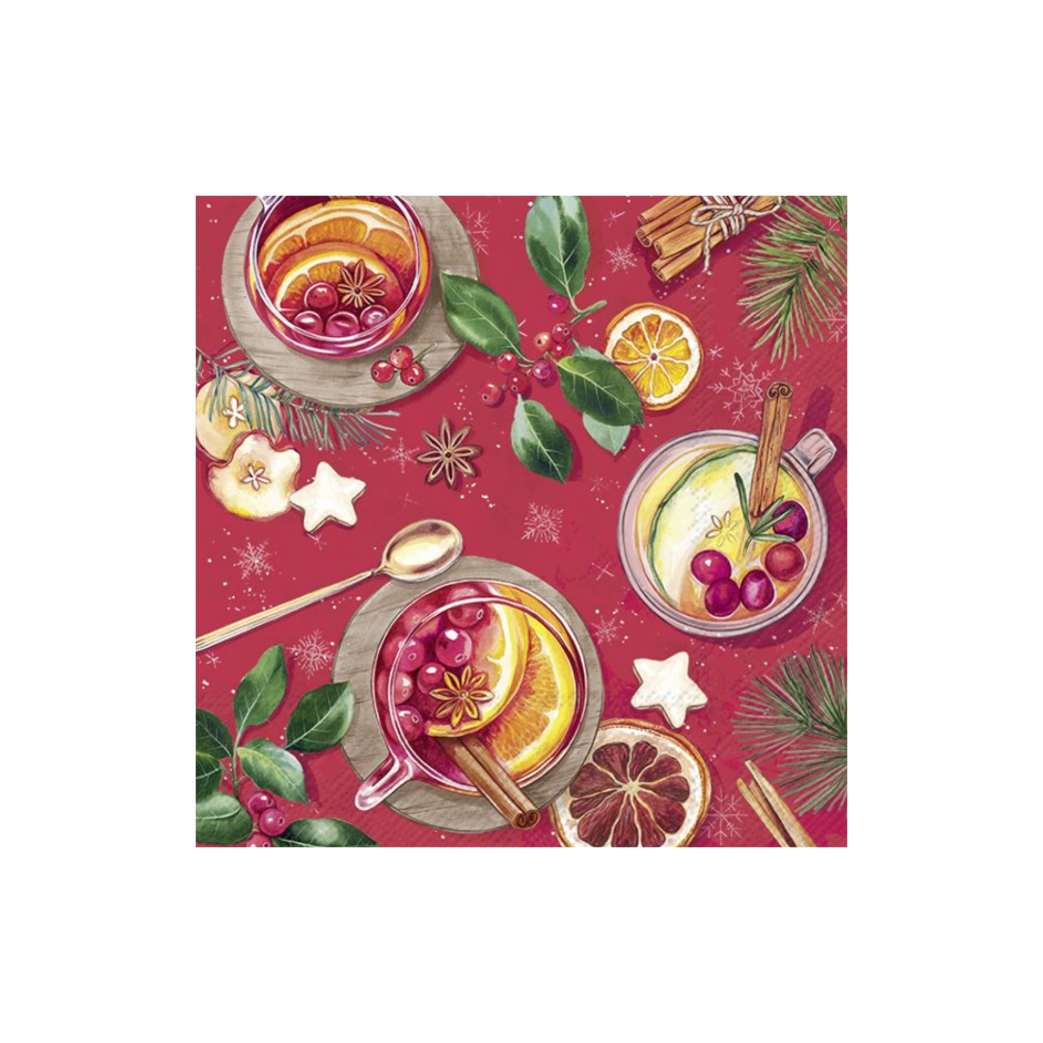 Ihr Papieren Servetten Mulled Wine 33/33 - Ihr