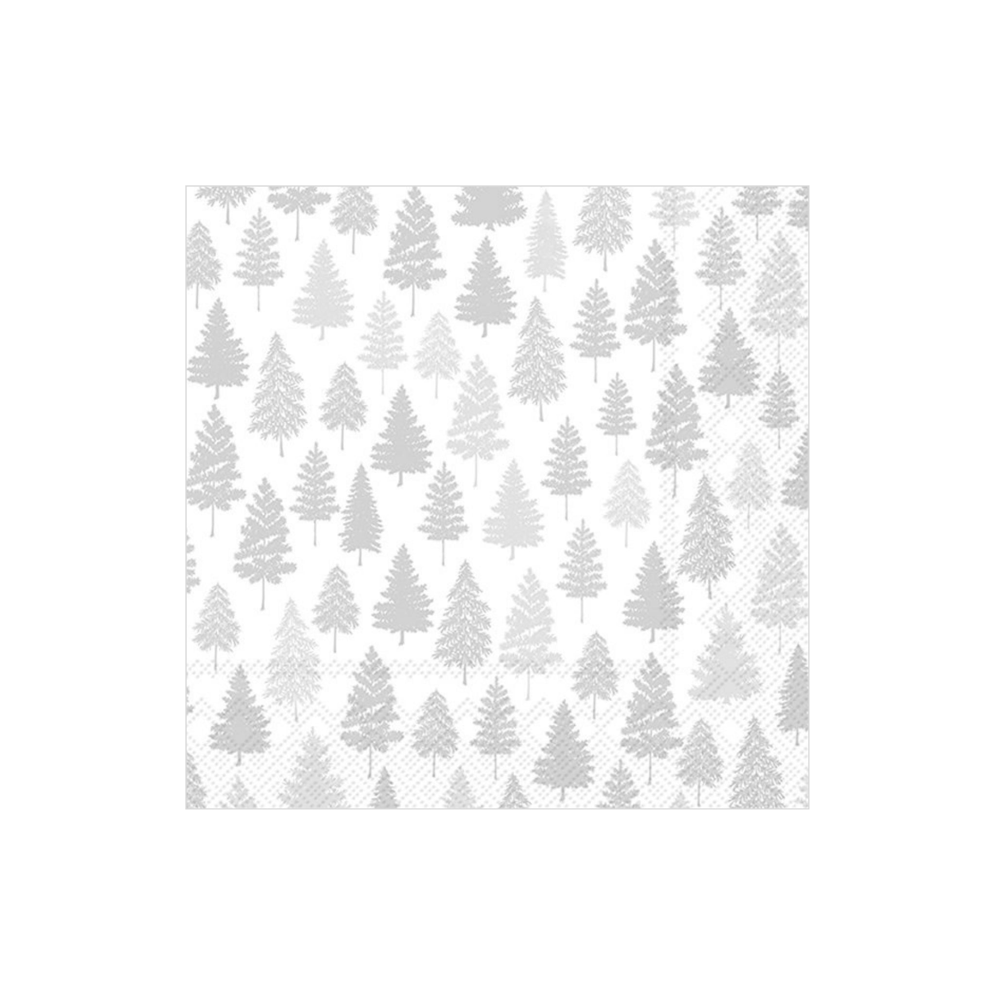 Ihr Papieren Servetten Nordic Forest Zilver 33/33 - Ihr