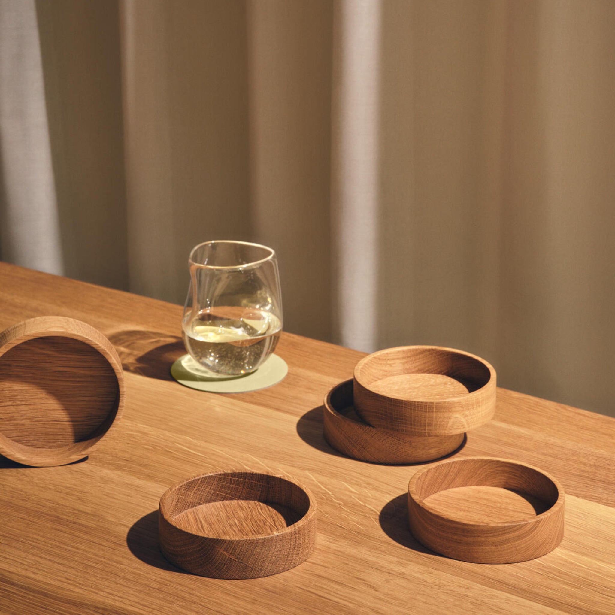 Lind DNA Houten Doos Rond Eik Natuur D11 Set