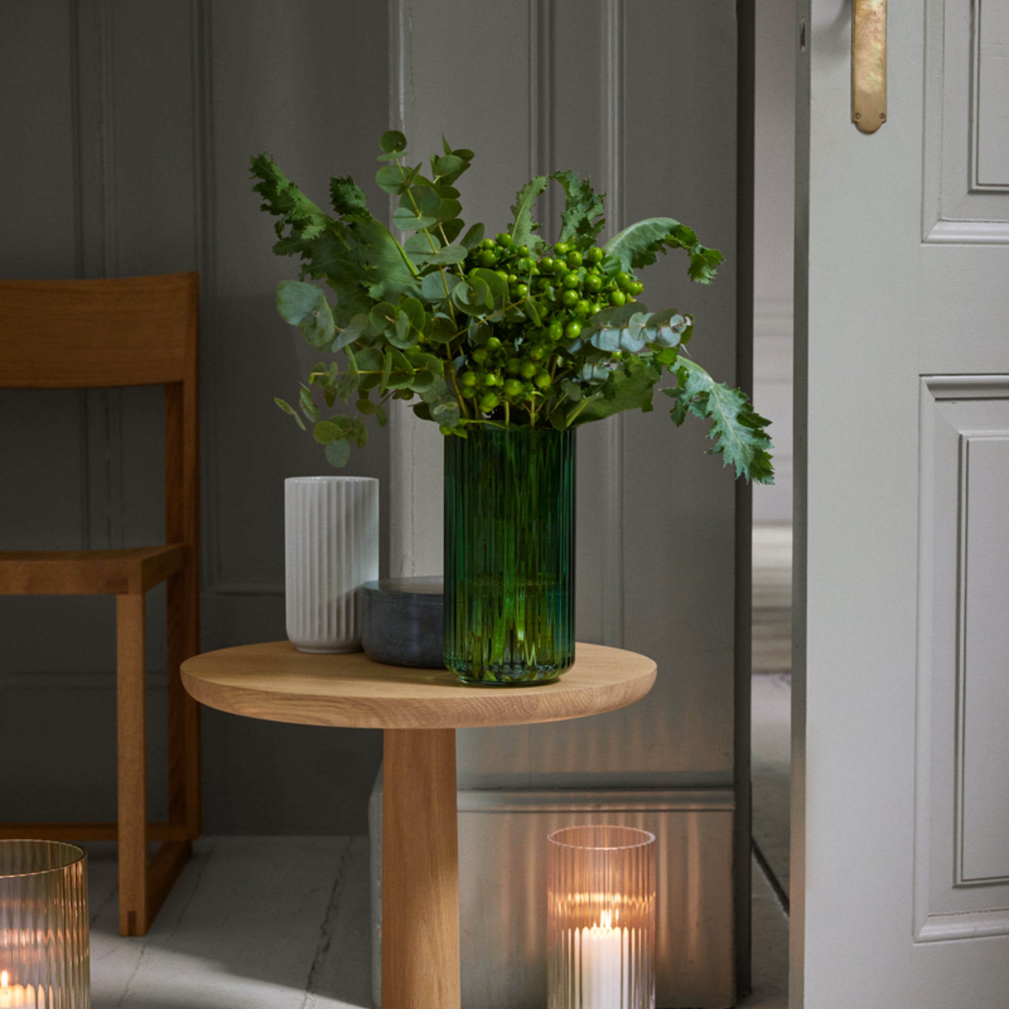 Lyngby Porcelaen Vaas Groen H38 - Lyngby Porcelaen