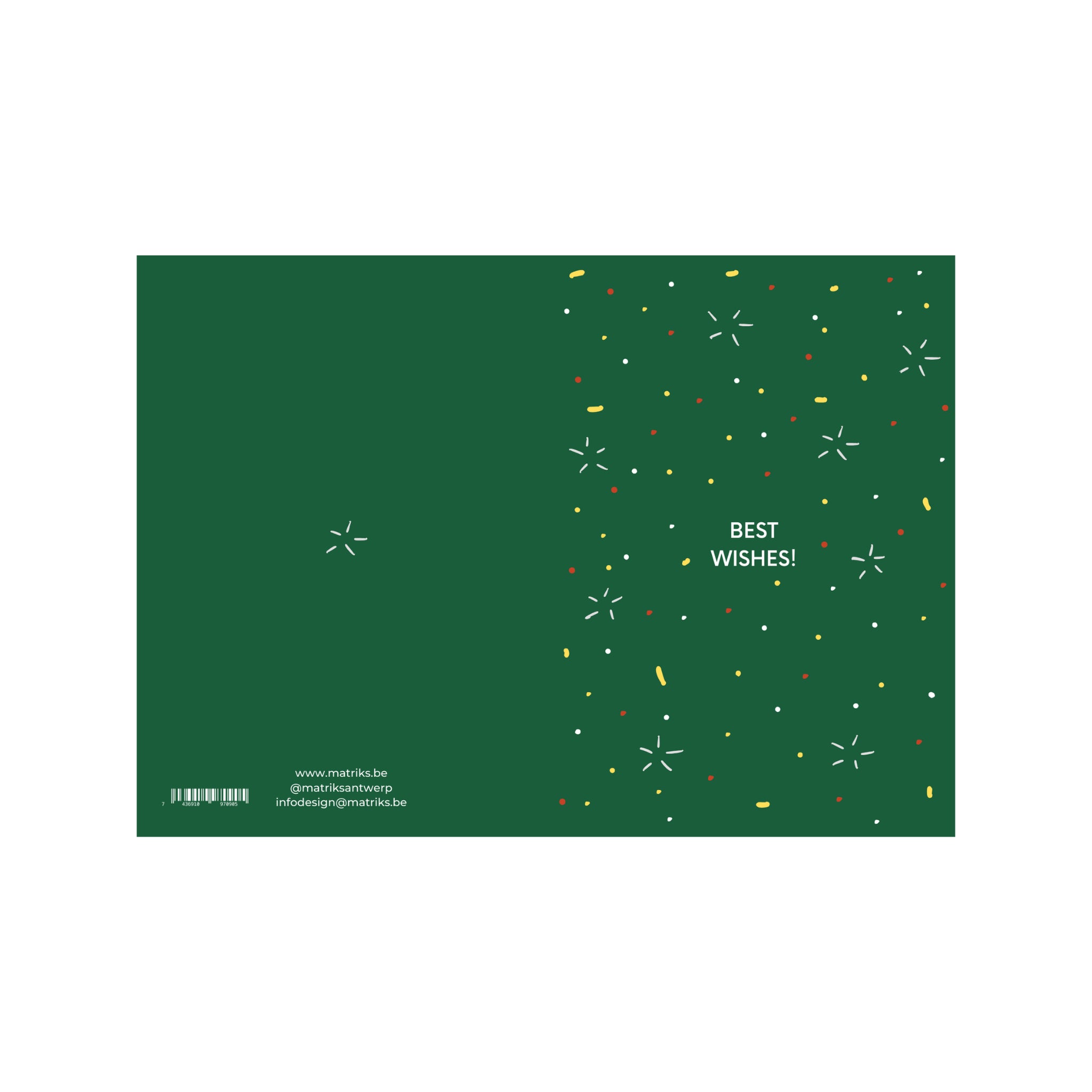 Matriks JL Kerstkaart Best Wishes Sparkle Dubbel - Matriks