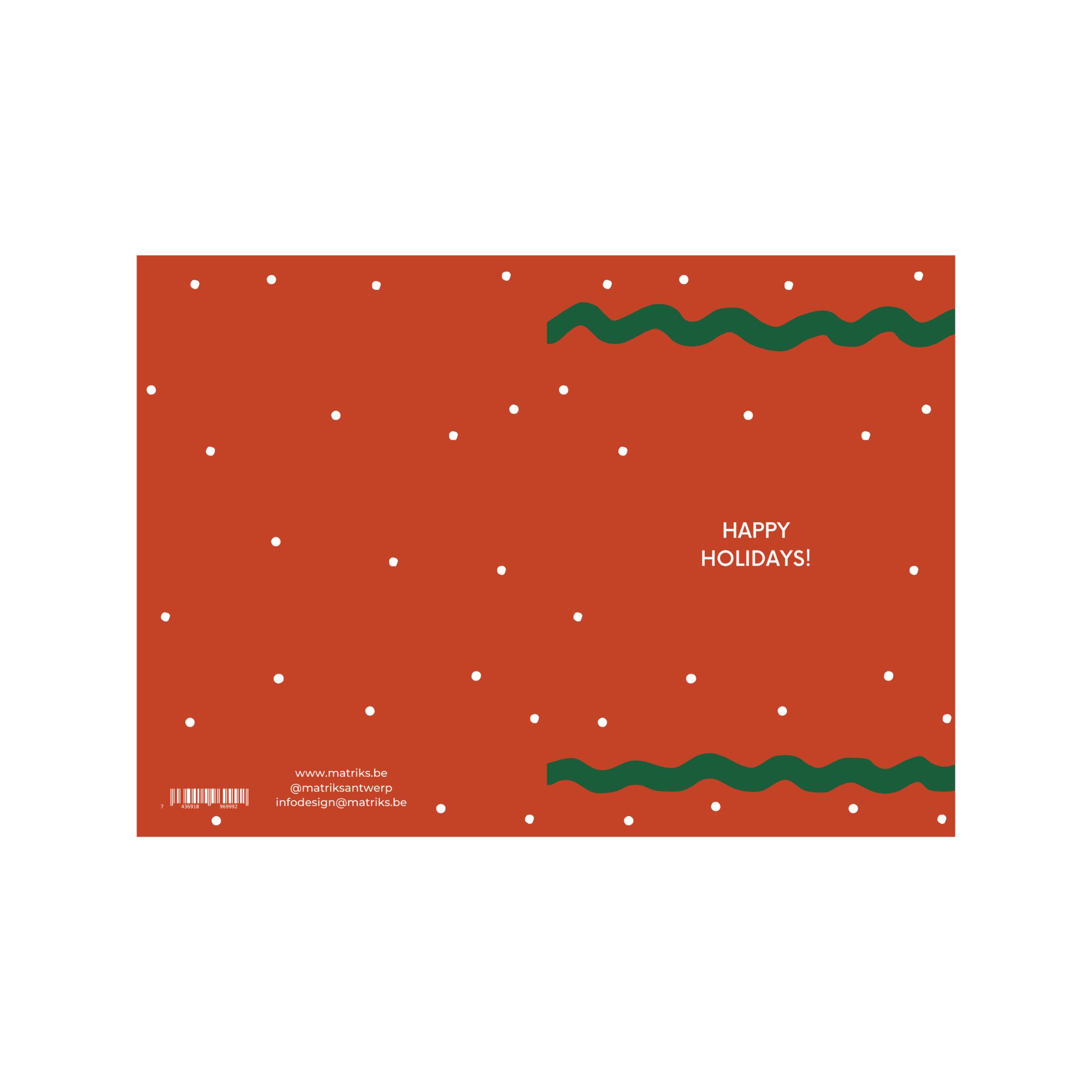 Matriks JL Kerstkaart Happy Holidays Snow Dubbel - Matriks