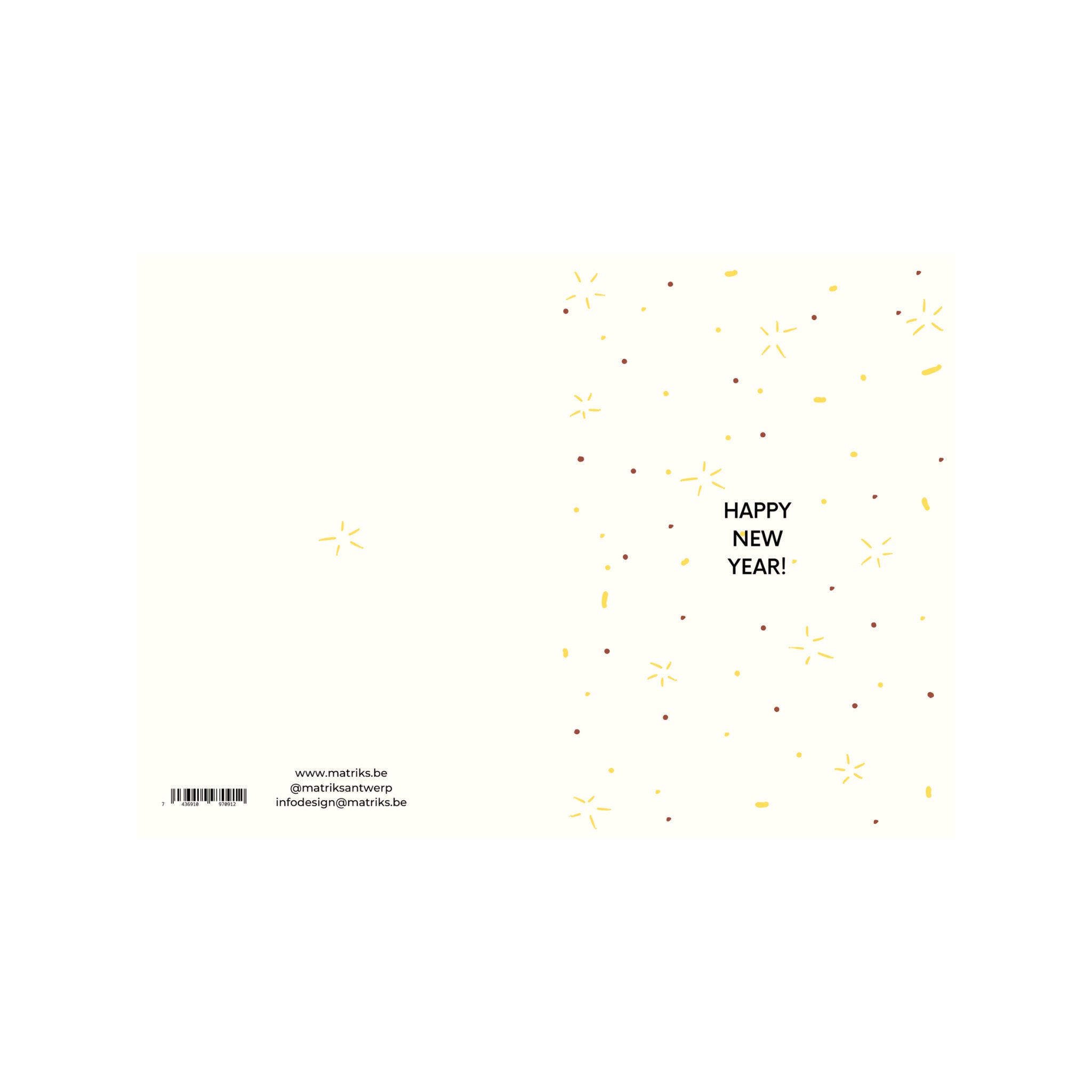 Matriks JL Kerstkaart Happy New Year Sparkle Dubbel - Matriks