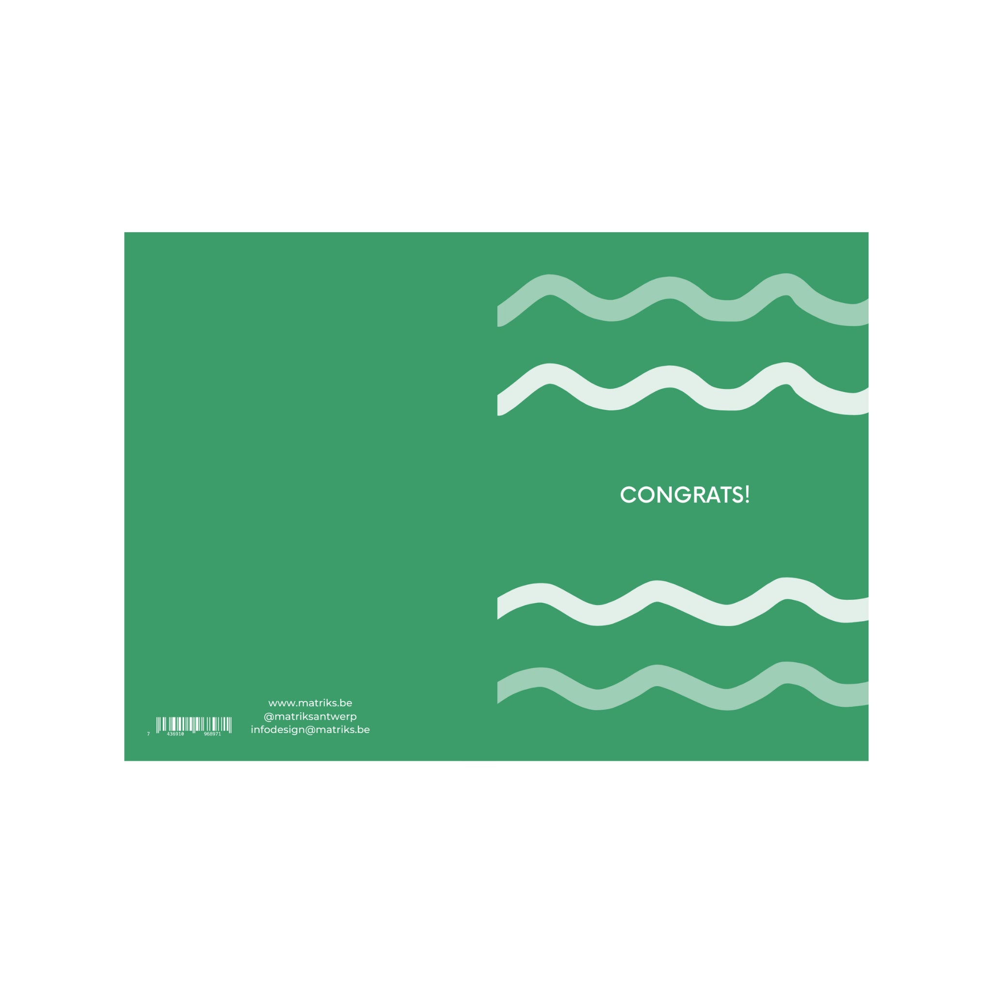 Matriks JL Postkaart Congrats Green Dubbel - Matriks