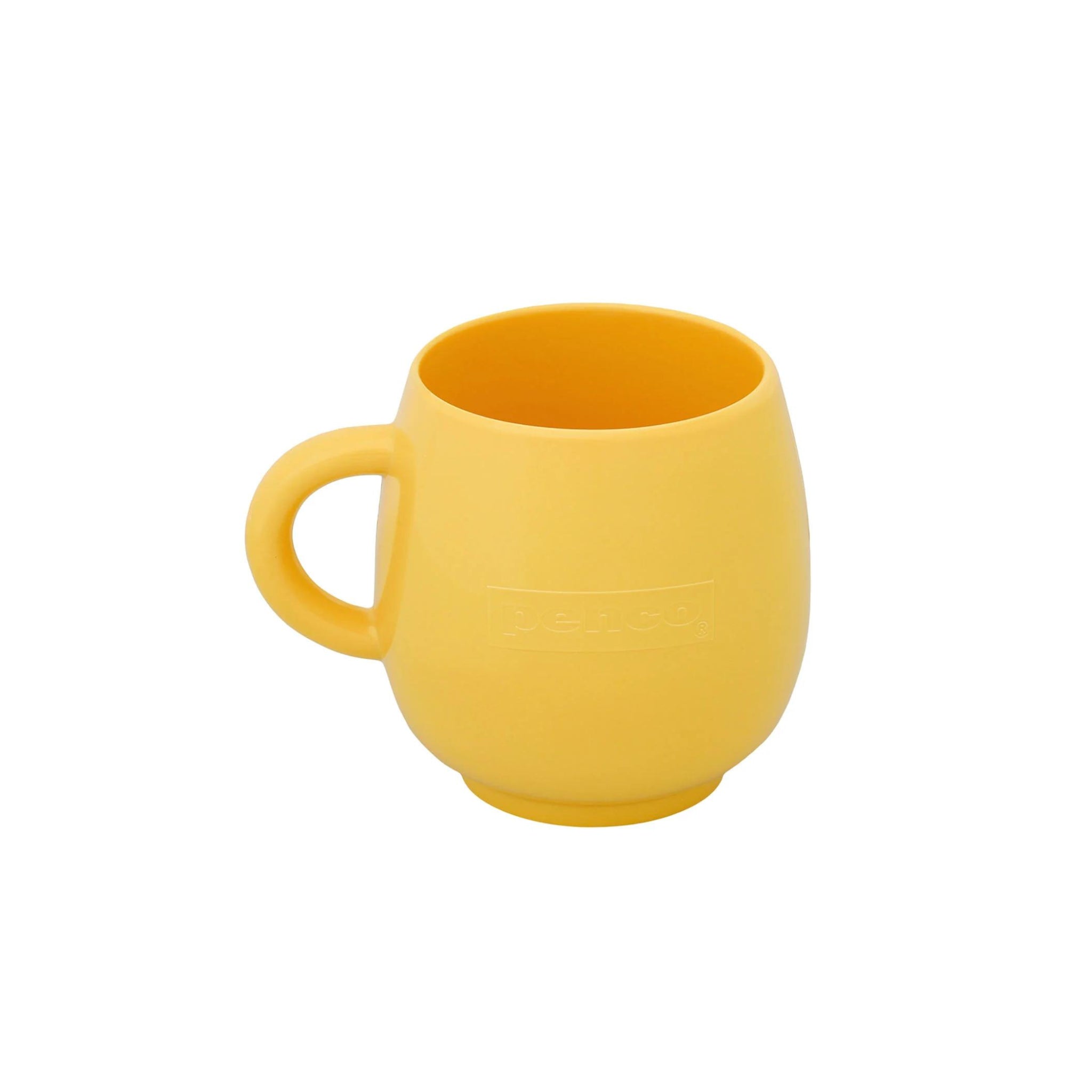 De Penco Mok Geel is een gele mok in retrostijl met een ronde vorm en een handvat aan de linkerkant, met "penco" in reliëf op de voorkant. Deze effen mok benadrukt Penco's kenmerkende Japanse ontwerp tegen een witte achtergrond.