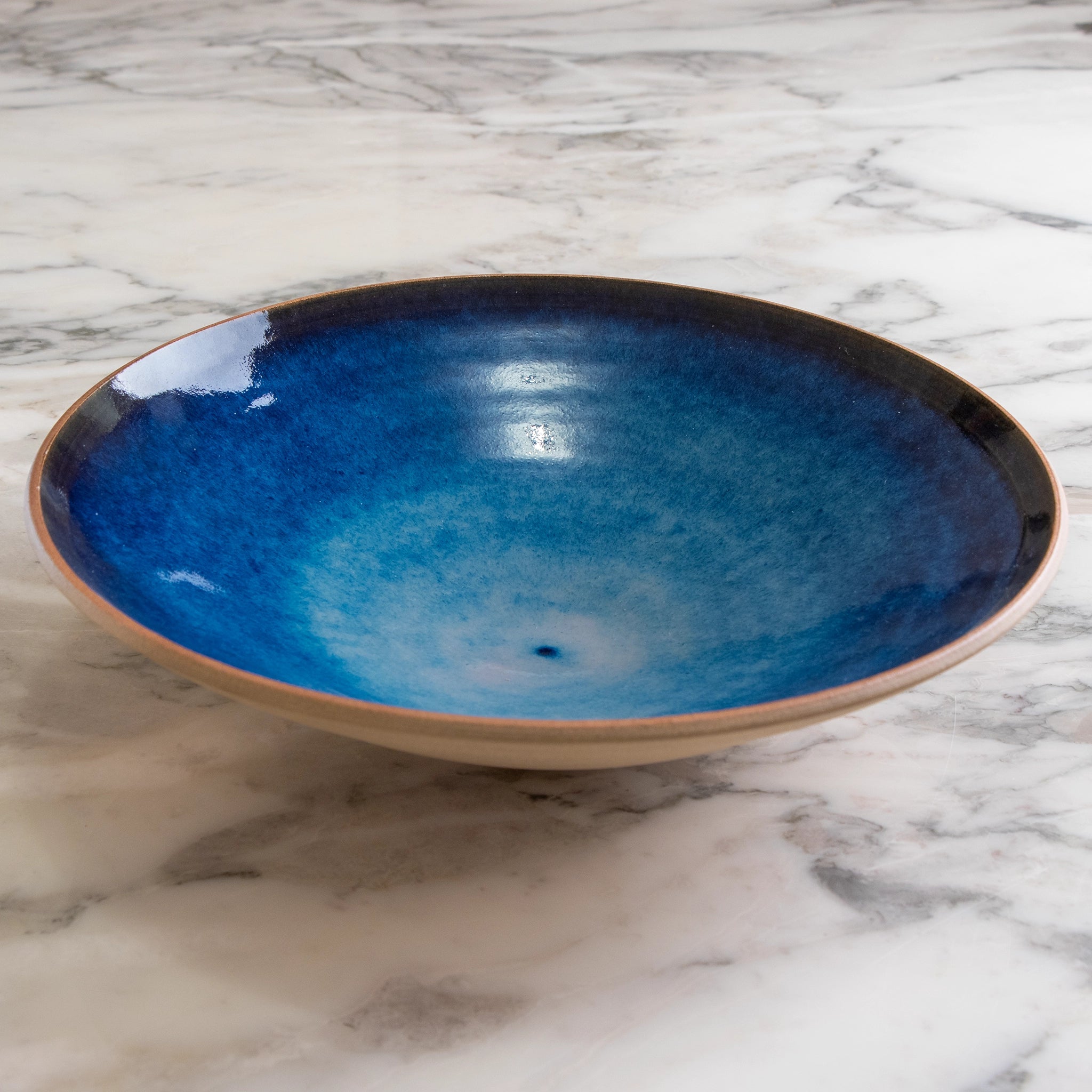 AB Ceramics Serveerschaal Geel Blauw D30 - AB Ceramics