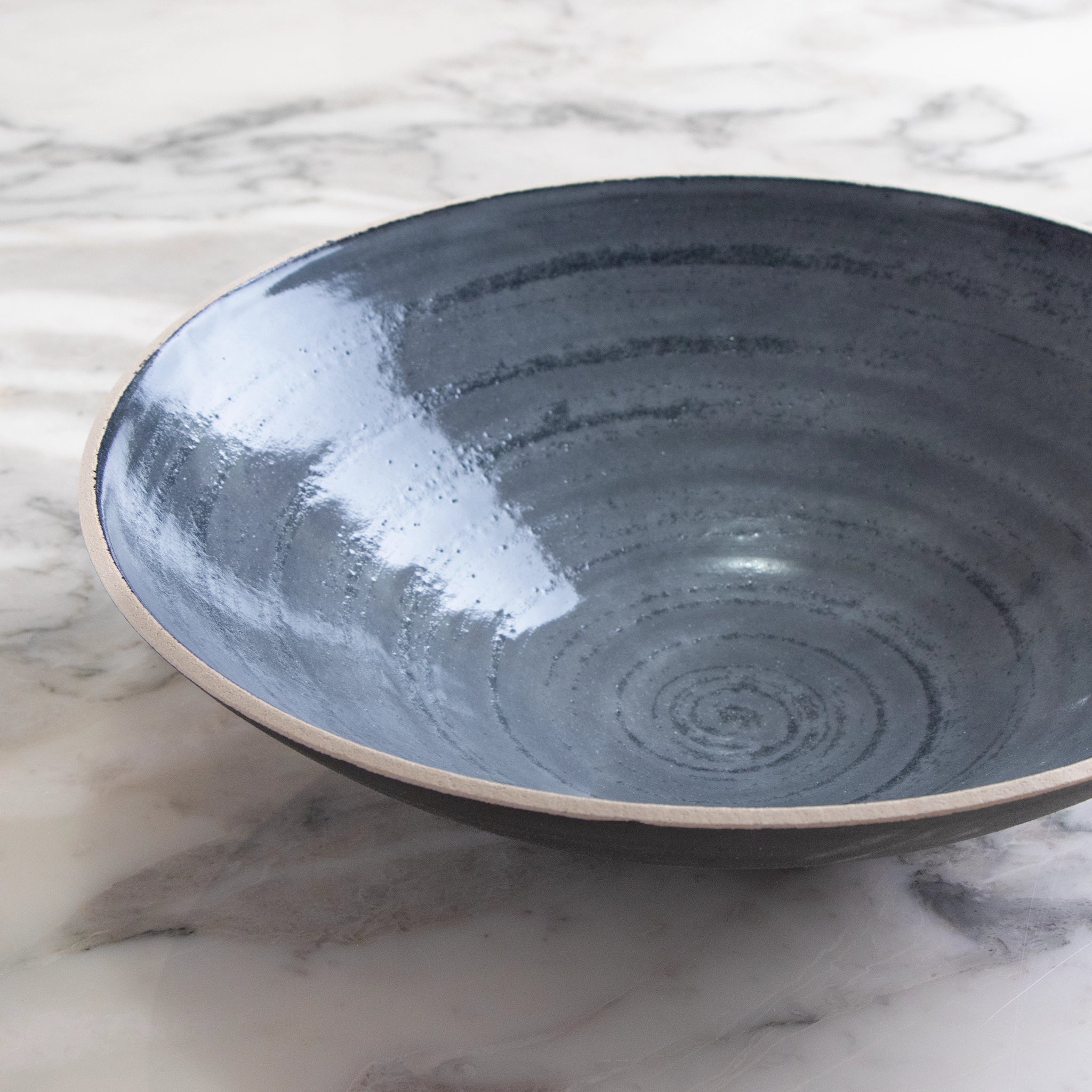 AB Ceramics Serveerschaal Grijs Zwart D28 - AB Ceramics