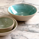 AB Ceramics Serveerschaal Wit Groen D23 - AB Ceramics