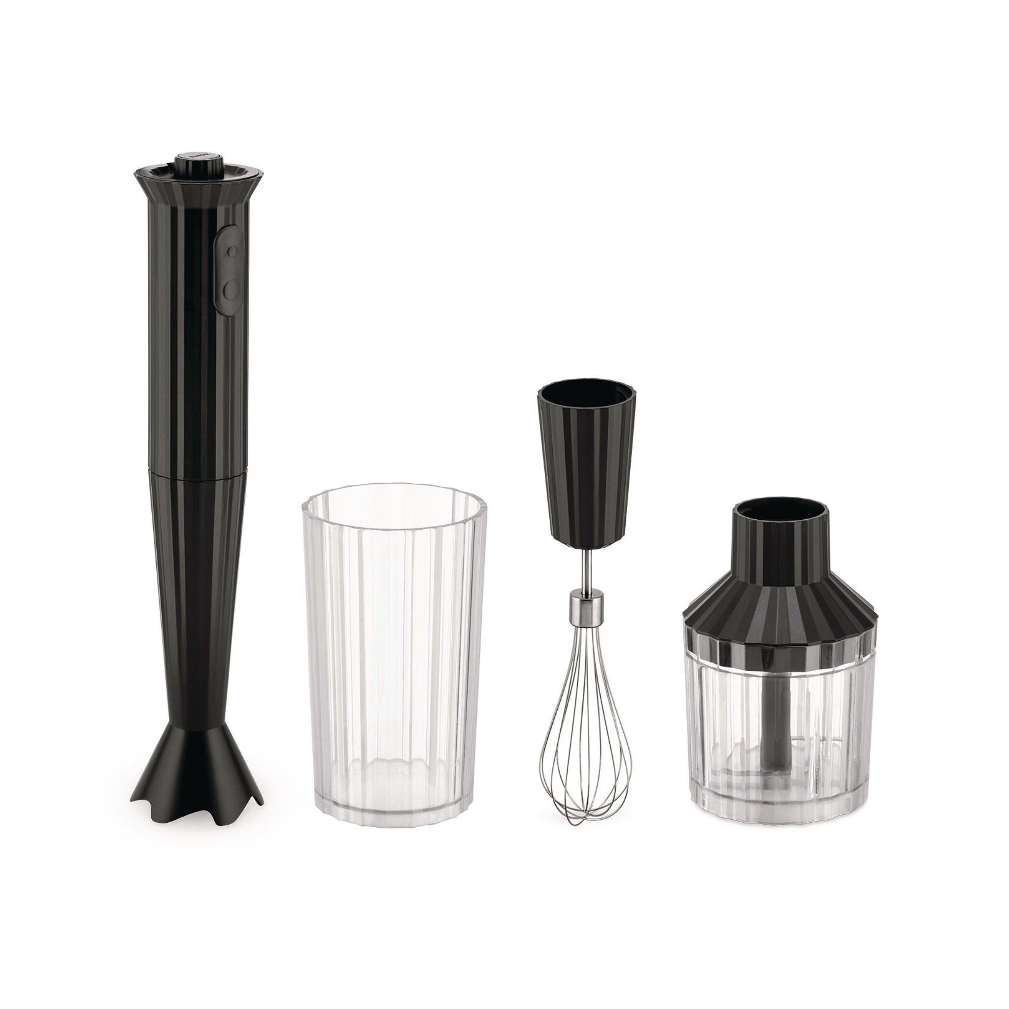 Alessi Plissé Staafmixer + Accessoires Zwart