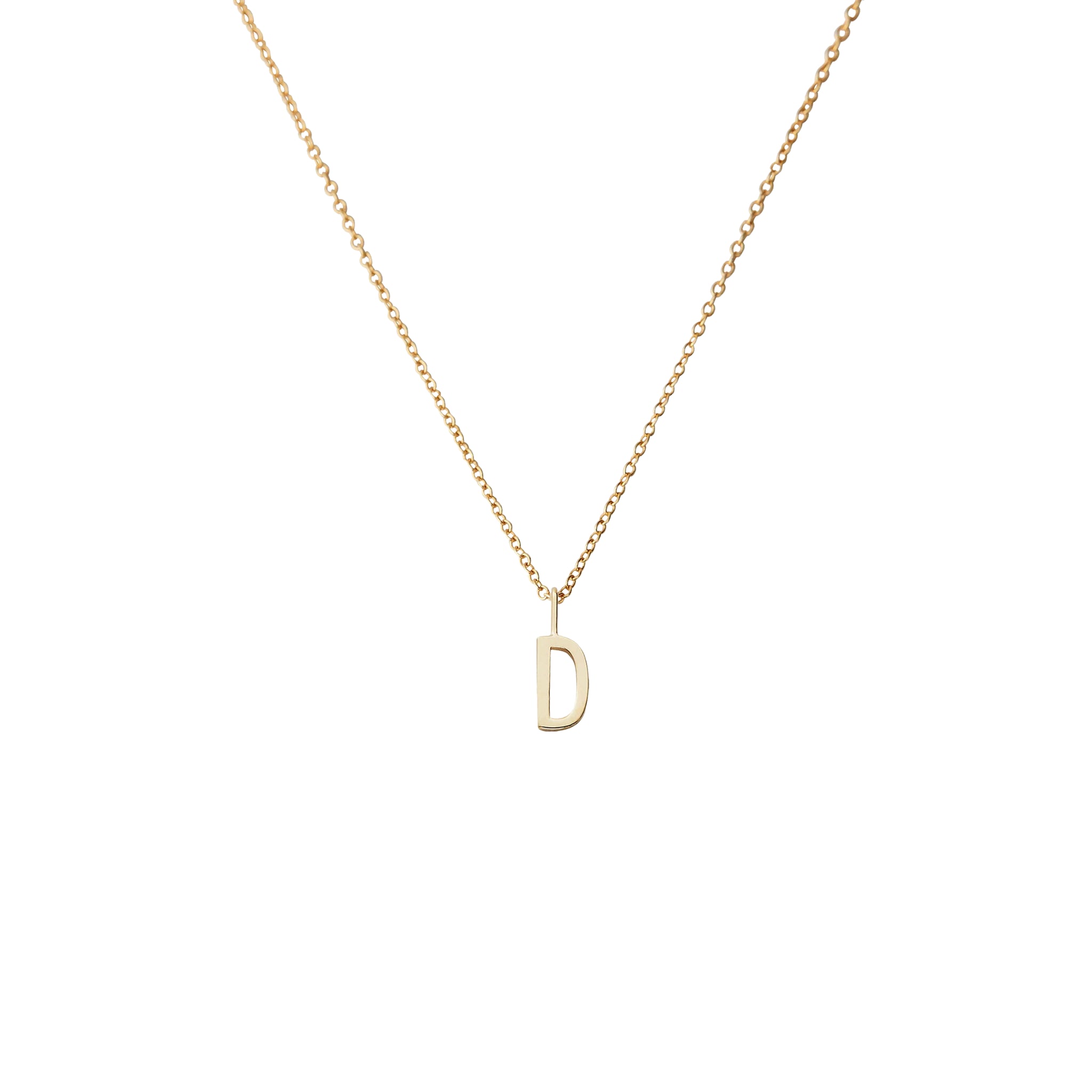 Design Letters Gouden Ketting 'D' 18K Verguld