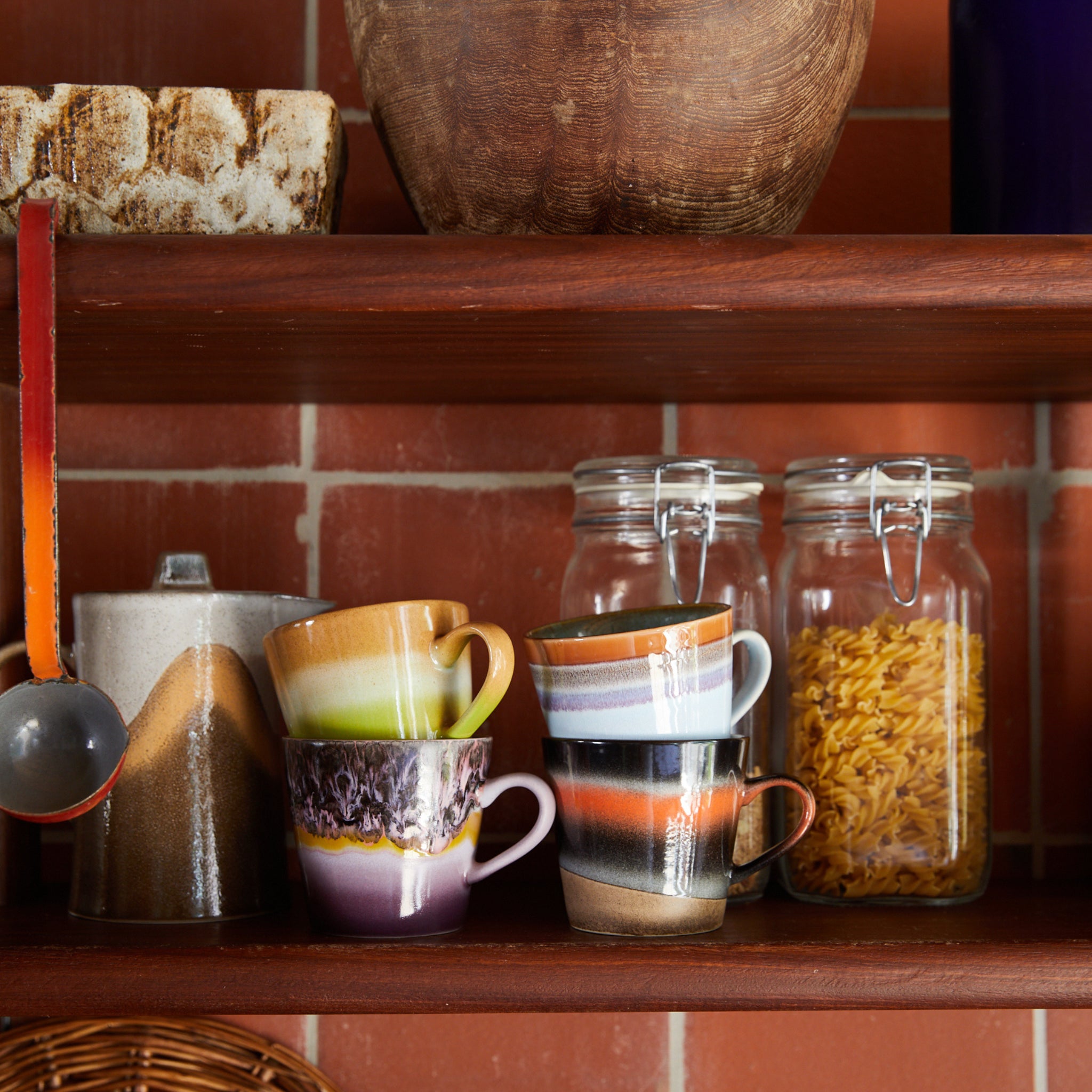 HK Living 70s Ceramics Cappuccinokop Solid 4 st. - HK Living