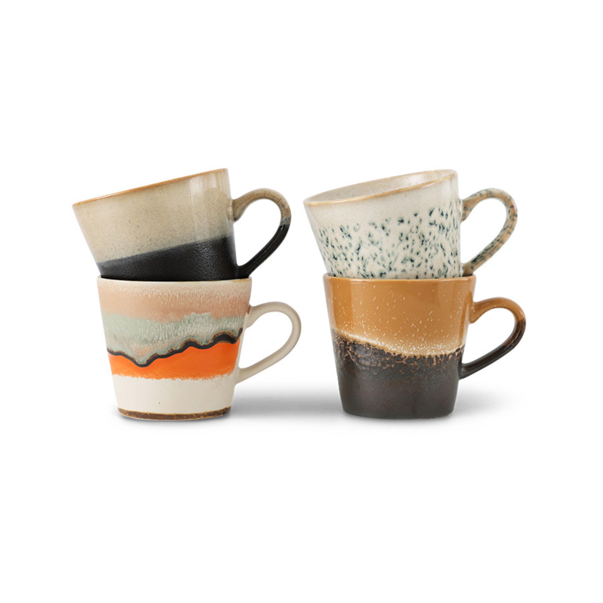 HK Living 70s Ceramics Cappuccinokop Verve 4 st. - HK Living