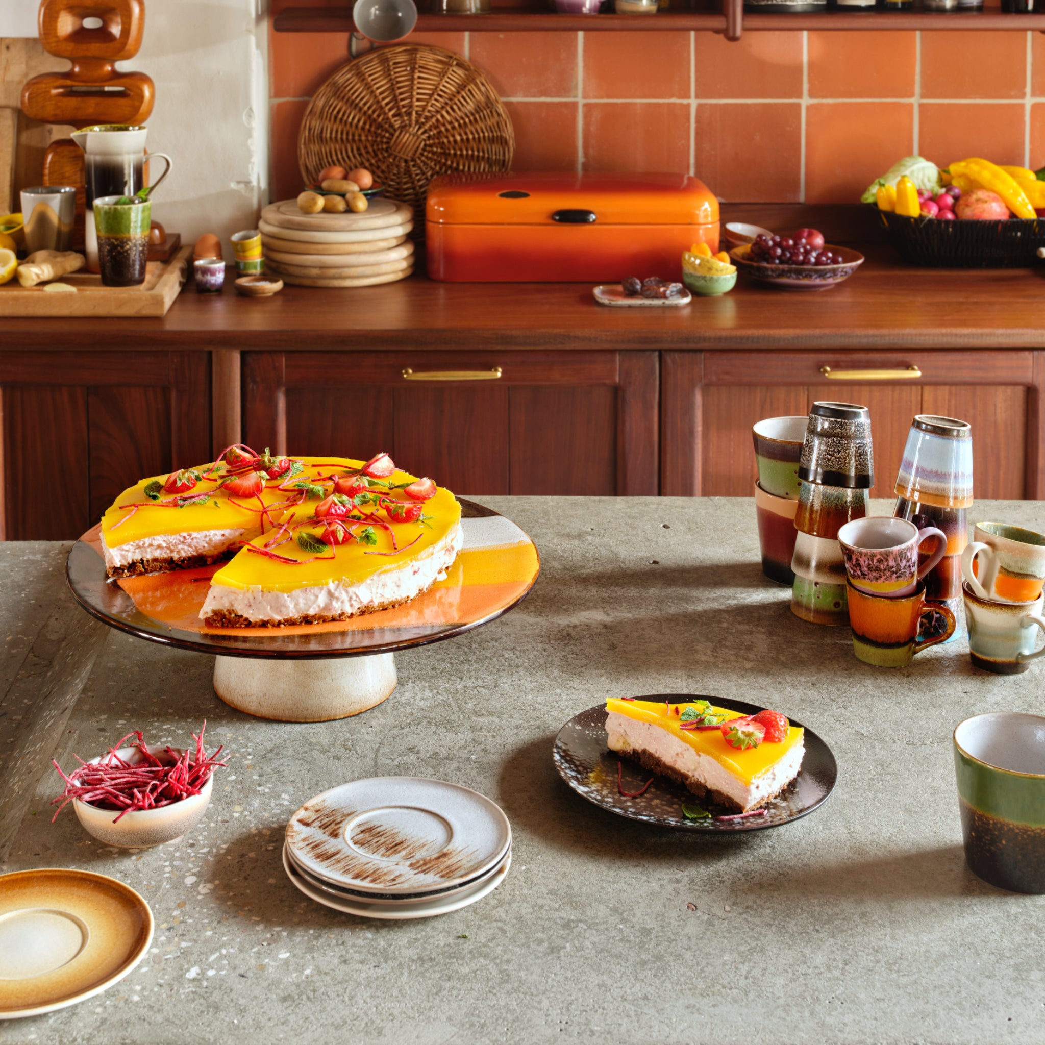 HK Living 70s Ceramics Cappuccinokop Verve 4 st. - HK Living