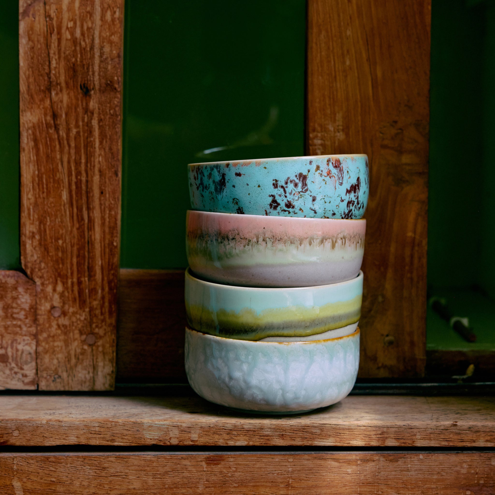 HK Living 70s Ceramics Dessertkom Impression 4 st. - HK Living