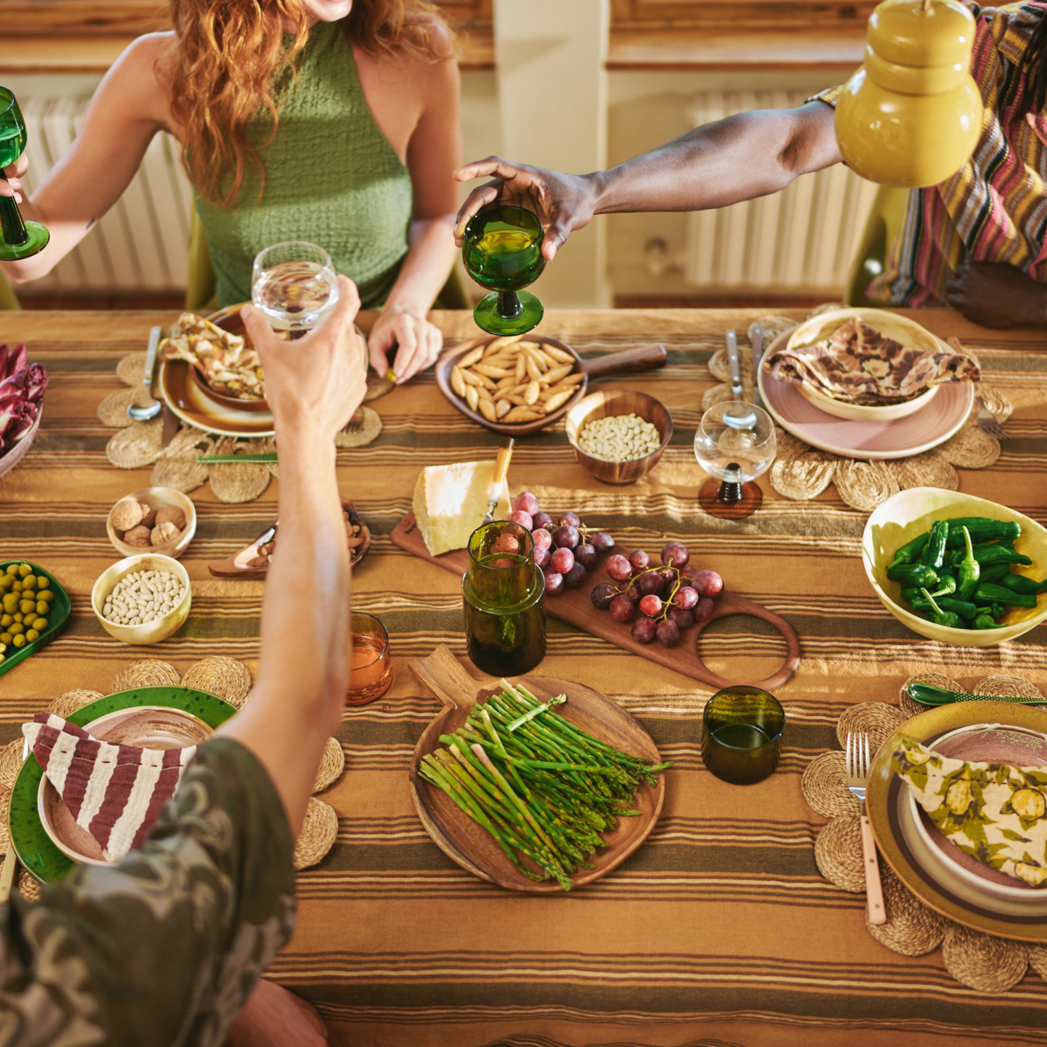 HK Living 70s Ceramics Laag Bord Supernova D27,5 2 st. - HK Living