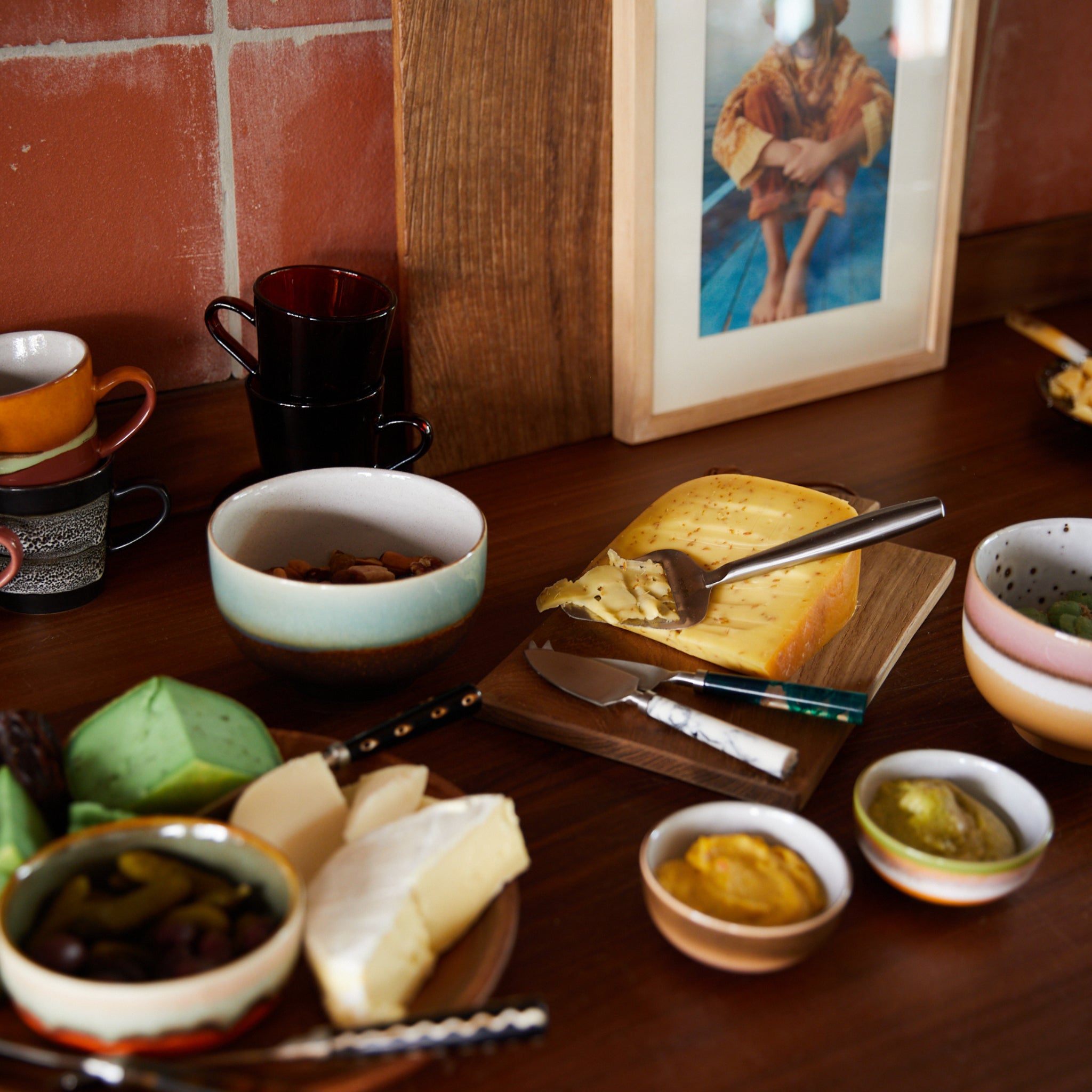 HK Living 70s Ceramics Noodle Kom Geyser D13 4 st. - HK Living