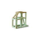 Het HK Living papieren object: After Constructivism is een kleine, geometrische papier-maché sculptuur van HK Living, met een open frame huisontwerp in lichtgroen en bruin voor een aards accent in elk modern interieur.