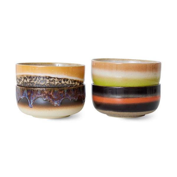 HK Living 70s Ceramics Dessertkom Humus 4 st.