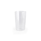 Een set Hay Angle Longdrink Glazen (4 st.) staat rechtop op een witte achtergrond en weerspiegelt de eenvoudige elegantie die kenmerkend is voor Hay glaswerk.