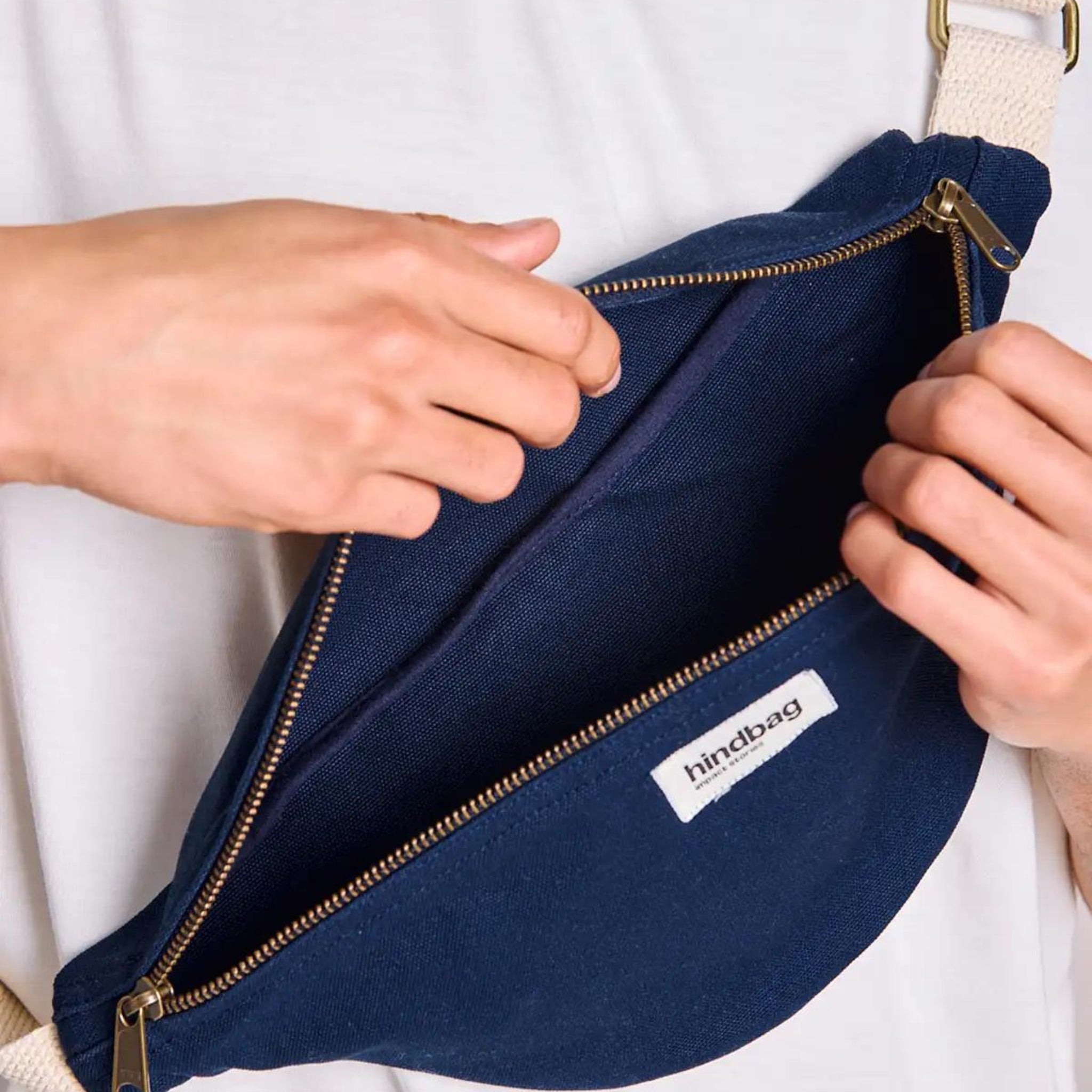 Hindbag Heuptasje Olivia Donkerblauw Binnenkant