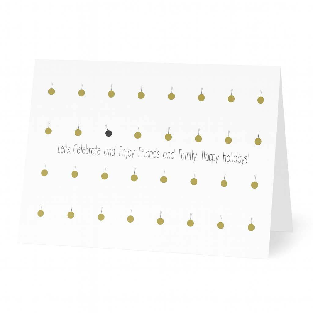 De Matriks Kerst- en Nieuwjaarskaart Let's Celebrate... van Matriks heeft een goud met zwart ornamentraster en een feestelijke boodschap - ideaal voor je kerstgroet of nieuwjaarswens.