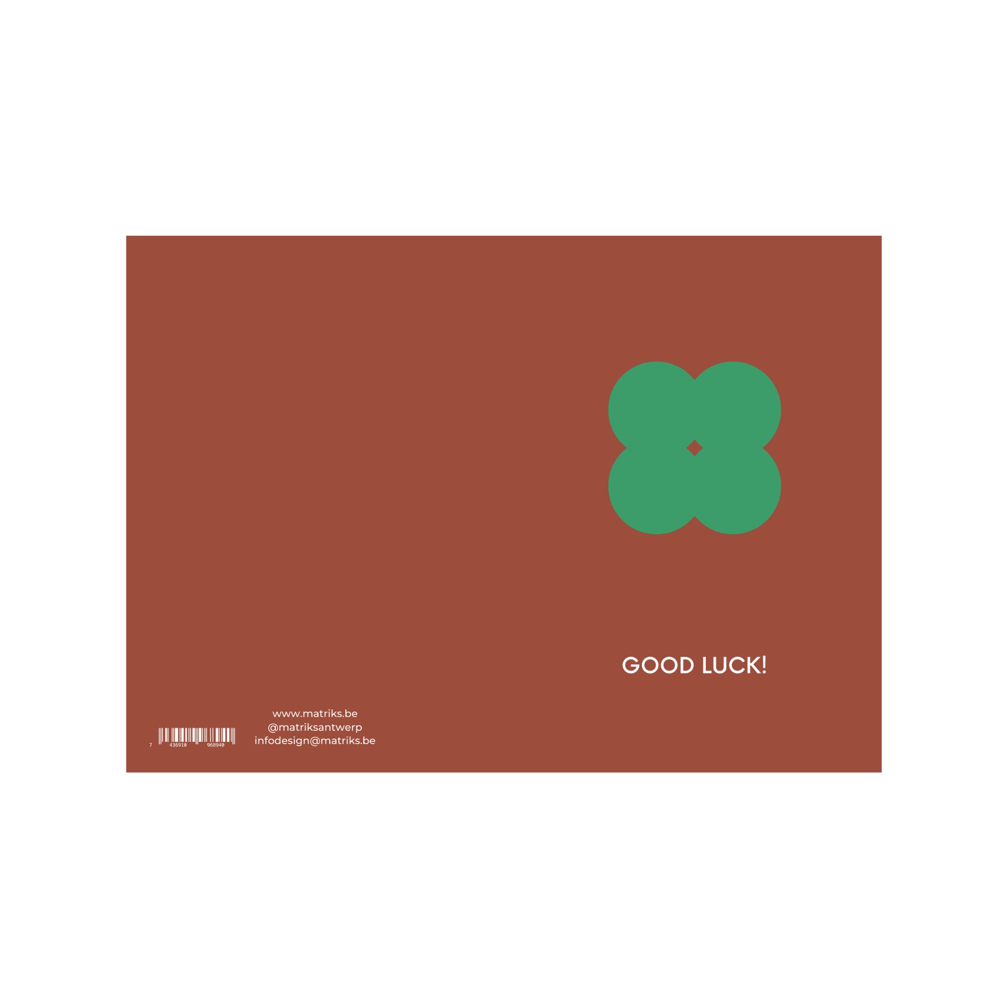 Matriks Postkaart Good Luck Clover Dubbel