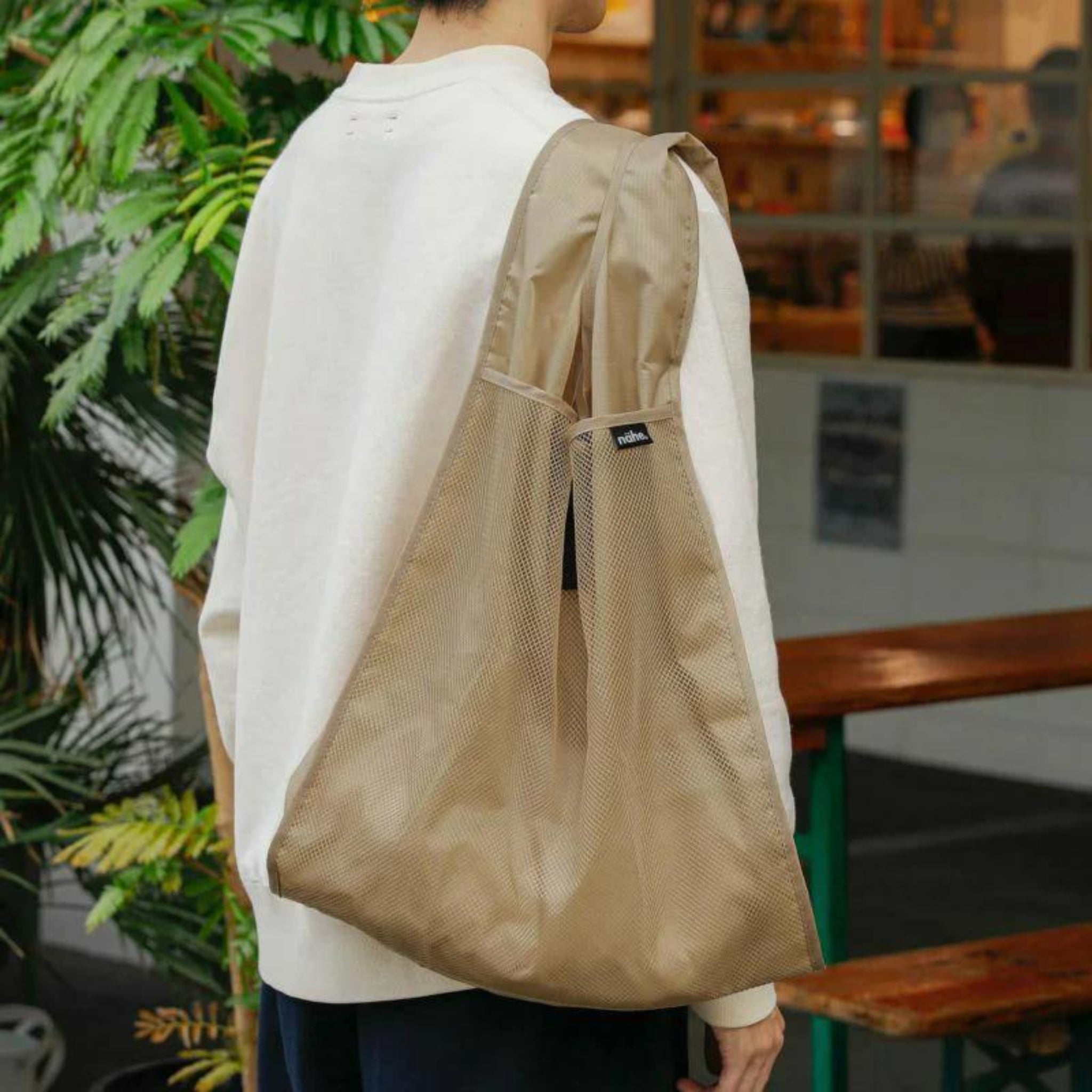 Nähe Shopper Beige L Schoudertas