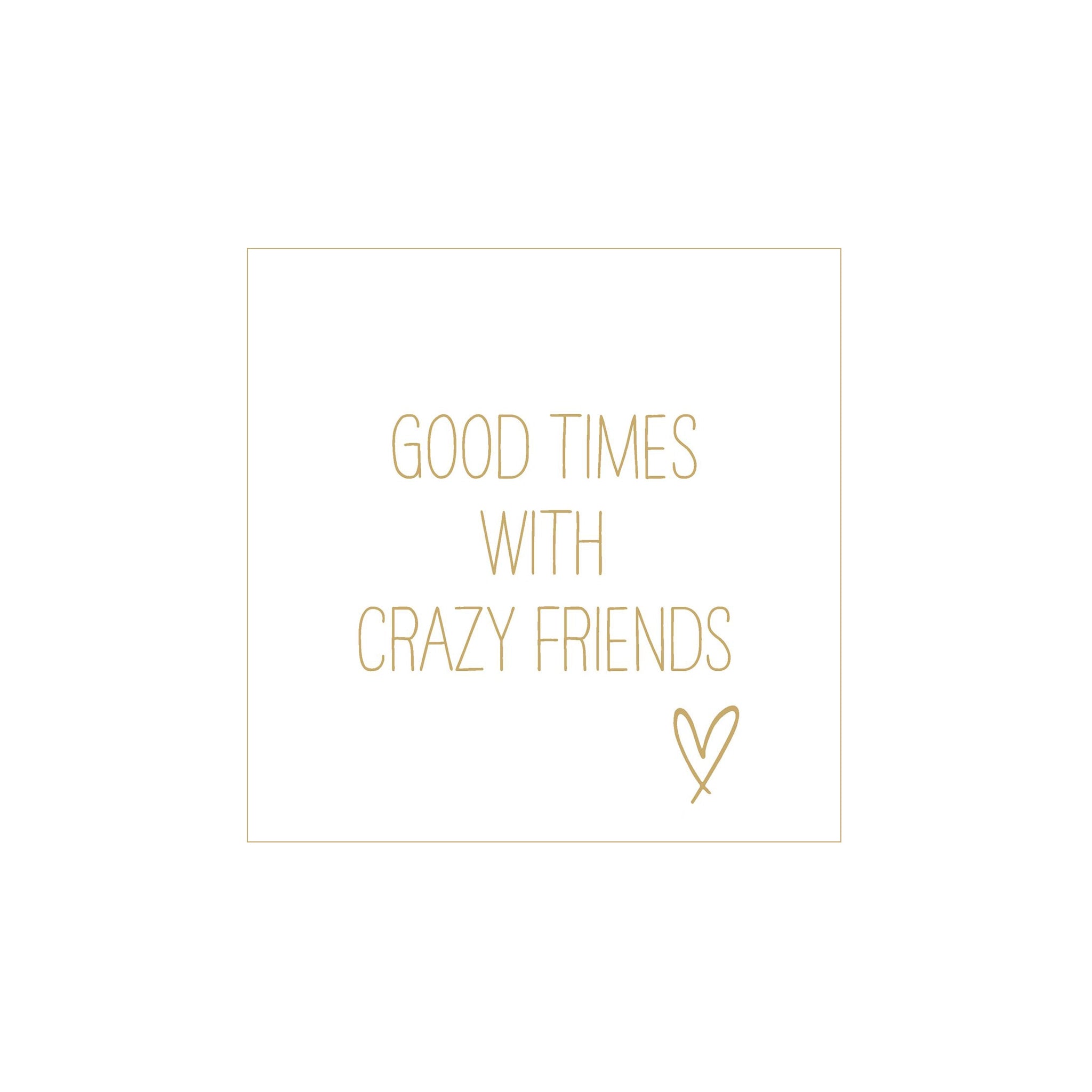 Papieren Servetten Crazy Friends Gold 33/33 - PPD