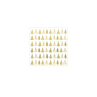 Een stijlvol vierkant patroon van gouden kerstbomen, met afwisselend effen en omlijnde motieven op wit, maakt PPD Papieren Servetten Pure Mood Gold 25/25 de perfecte luxe 3-laags FSC-papier keuze voor je feesttafel.