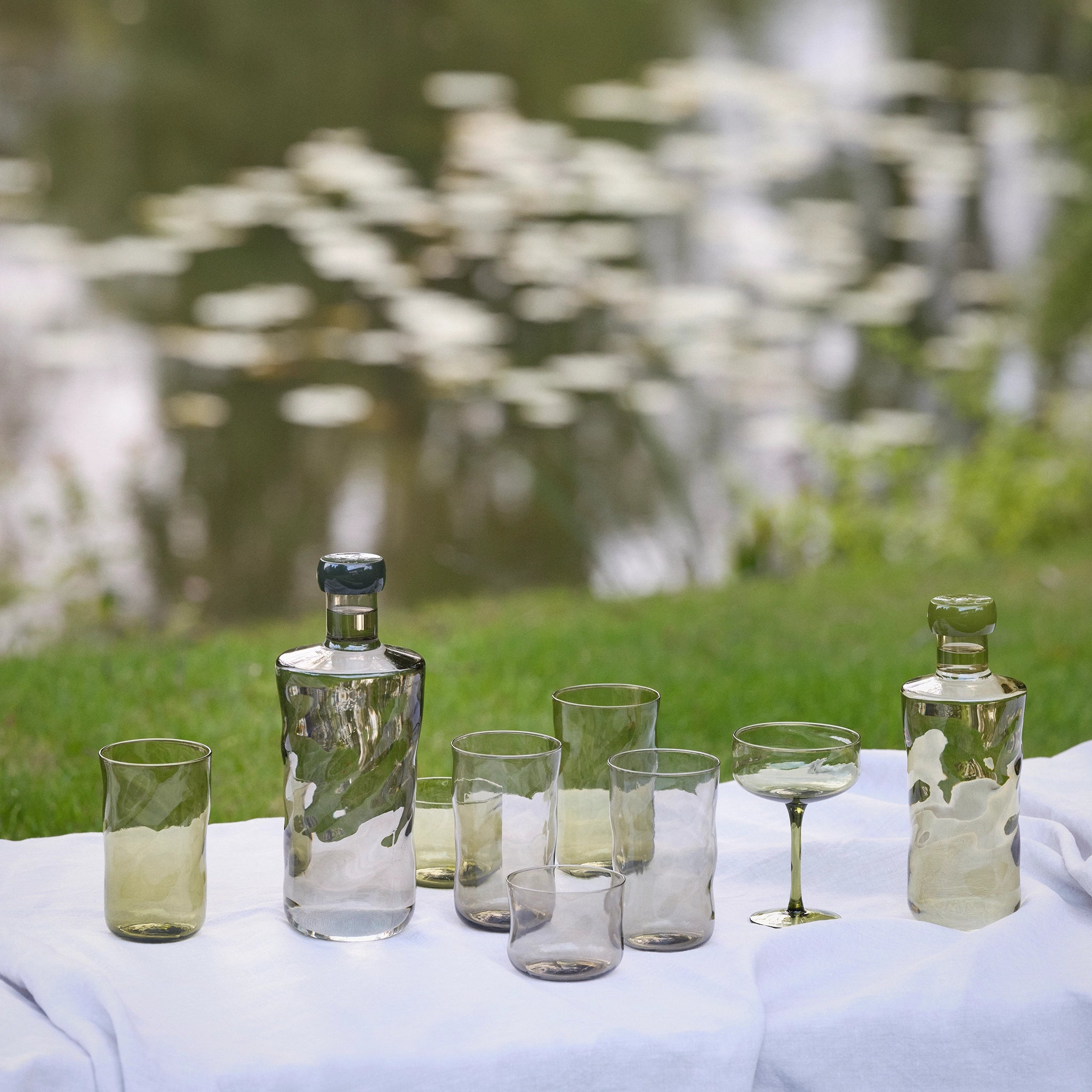 Paveau Swirl Champagne Coupe Moss Groen 26 cl - Paveau