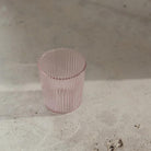 Paveau Waterglas Pink Geribbeld Glas