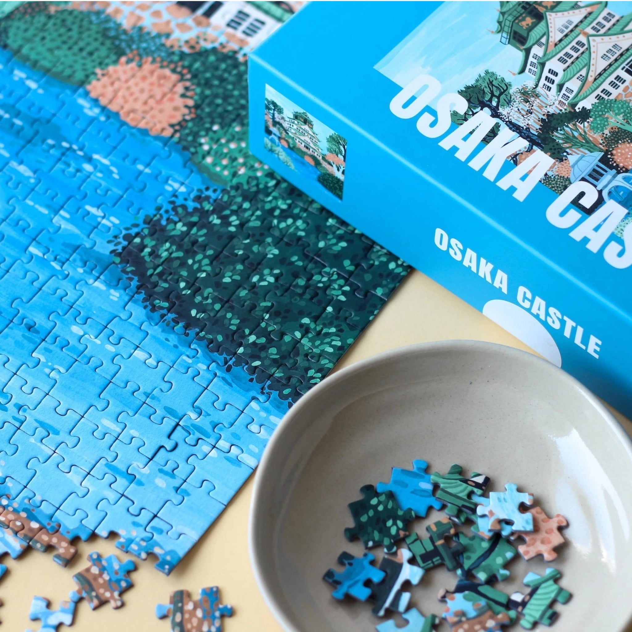 Piecely Puzzel Osaka Kasteel 500 stukjes Voorbeeld