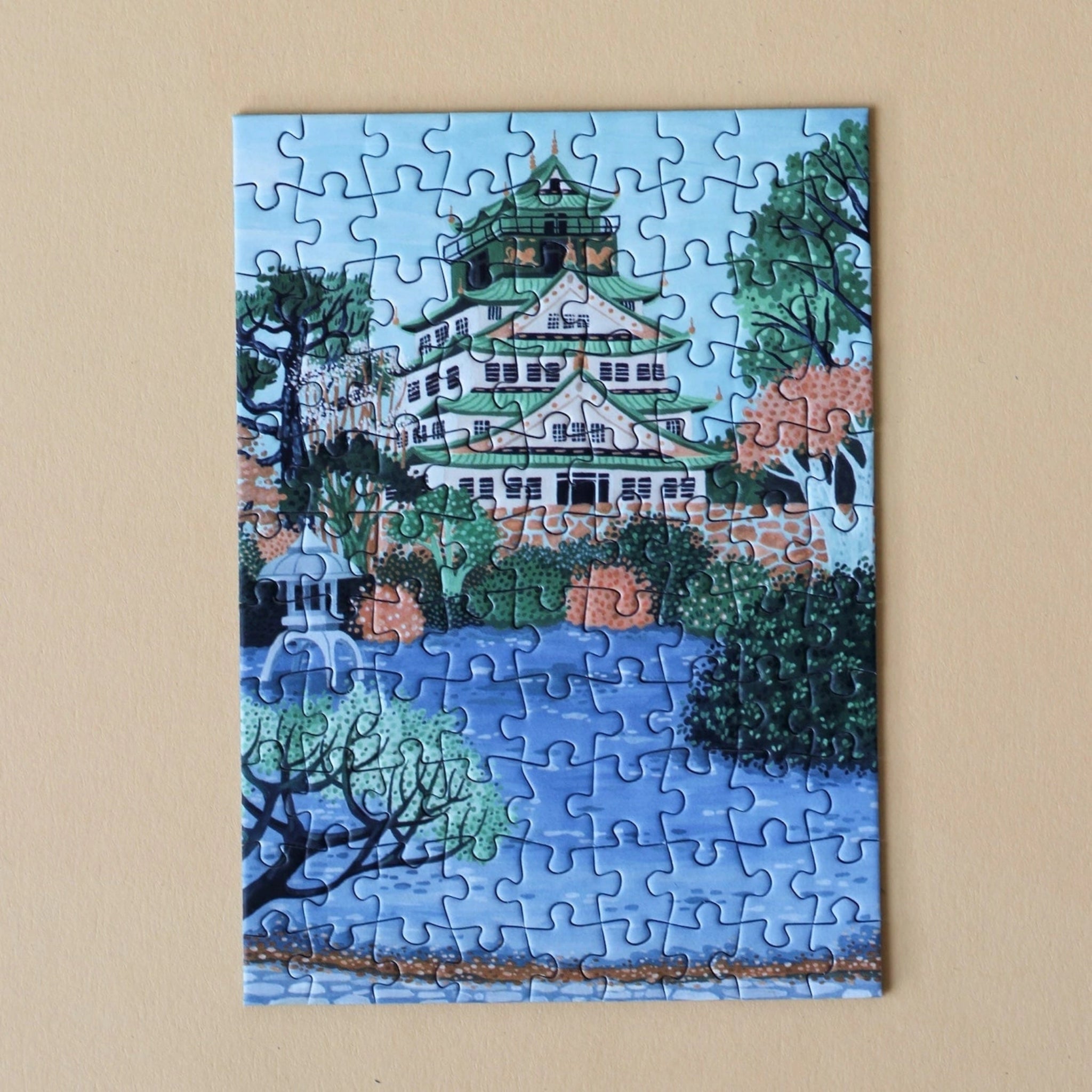 Piecely Puzzel Osaka Kasteel Voorbeeld