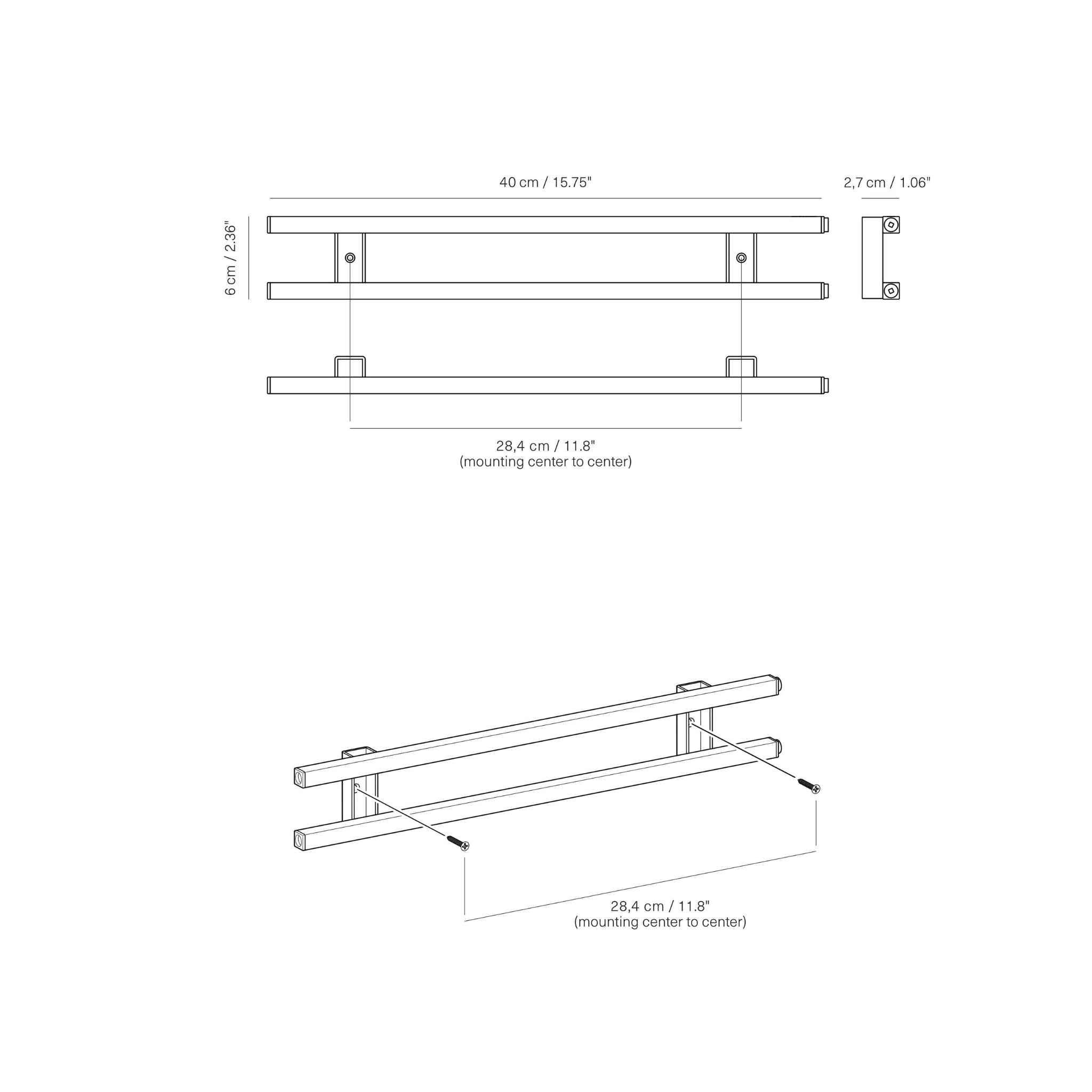 Veark Magnetisch Rek 40cm Afmetingen En Montage