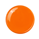 De Matias Moellenbach Big O Serveerschaal Orange, een ronde en glanzende porseleinen serveerschaal van Matias Moellenbach, is van bovenaf gefotografeerd op een witte achtergrond.